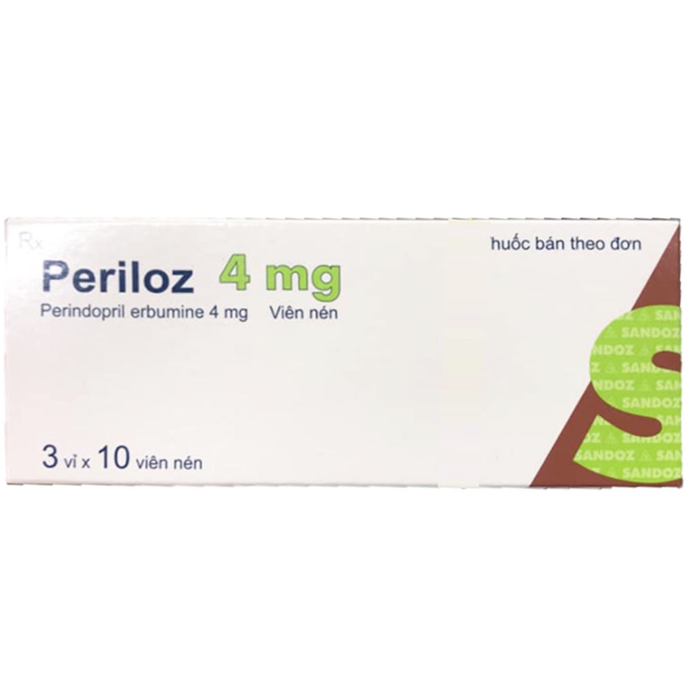 Viên nén Periloz 4mg LEK điều trị tăng huyết áp, suy tim, giảm nguy cơ tim mạch (3 vỉ x 10 viên)