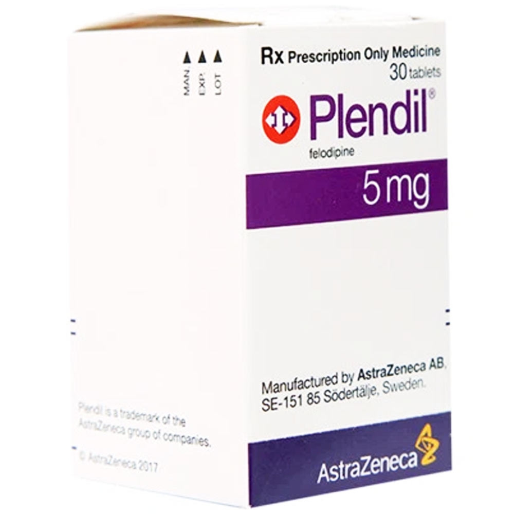 Thuốc Plendil 5mg AstraZeneca điều trị tăng huyết áp, đau thắt ngực ổn định (30 viên)