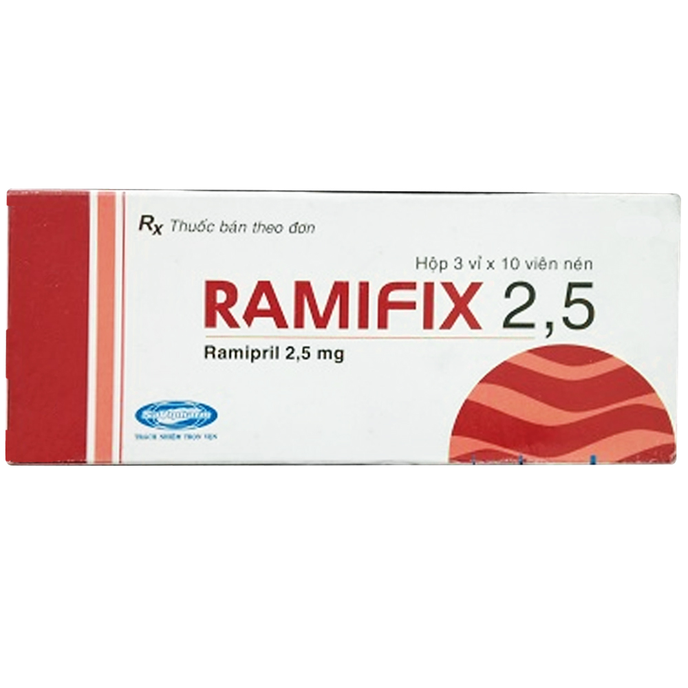 Thuốc Ramifix 2,5 Savi điều trị tăng huyết áp, suy tim sung huyết, bệnh thận do tiểu đường (30 viên)