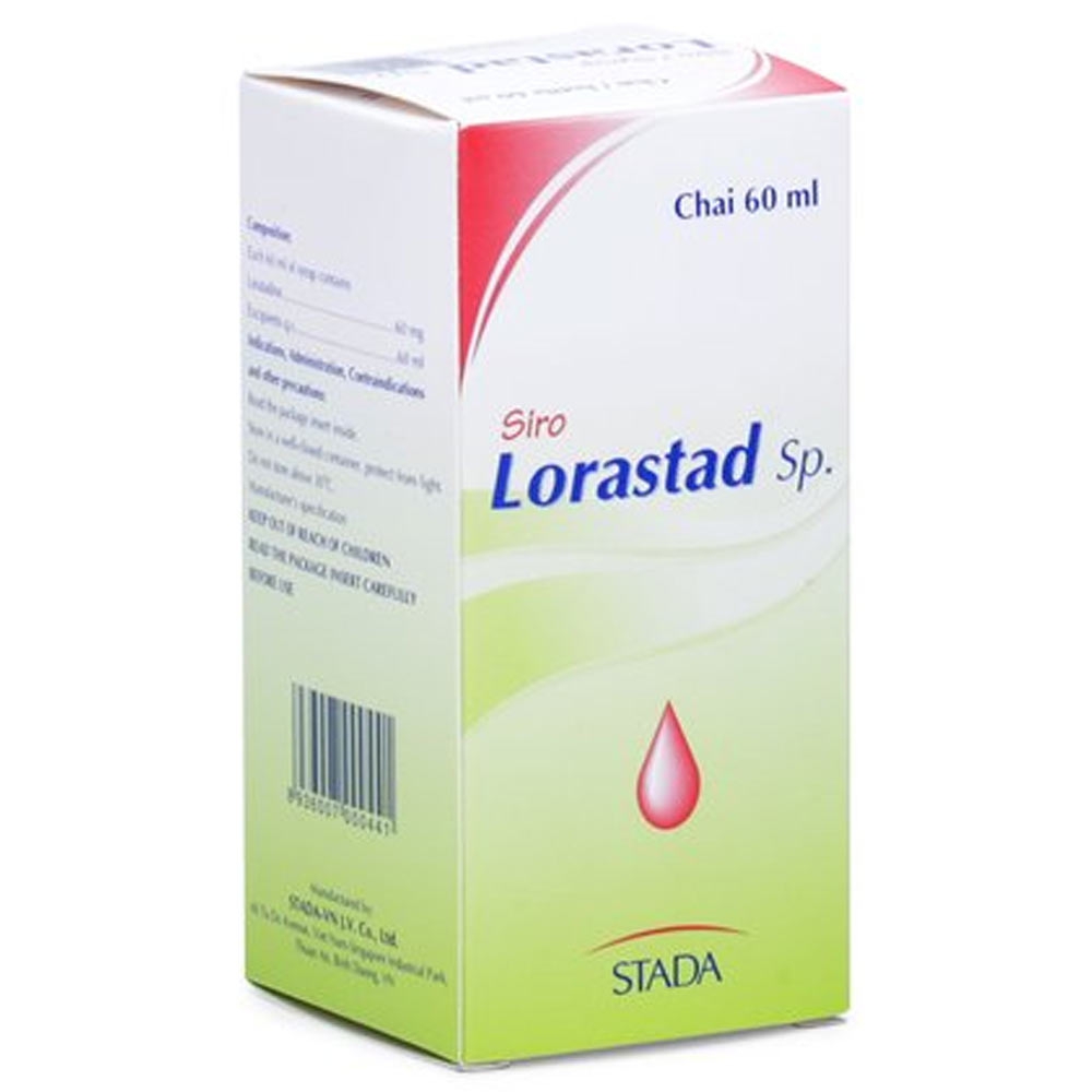 Siro Lorastad Sp. Stada giảm triệu chứng viêm mũi và mày đay mạn tính (60ml)