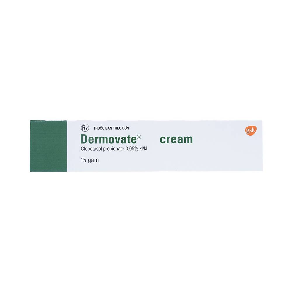 Kem bôi ngoài da Dermovate Cream GSK điều trị vẩy nến, viêm da, lichen phẳng (15g)