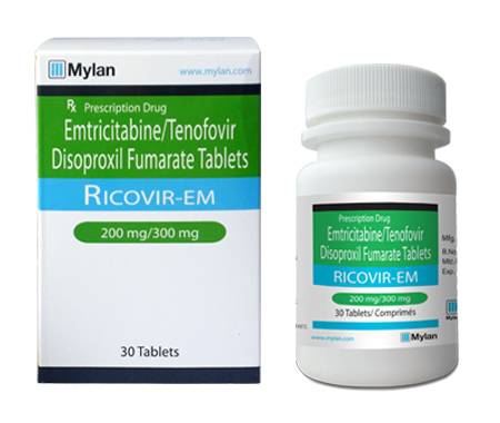 Thuốc Ricovir-Em 200mg/300mg Mylan hỗ trợ điều trị HIV (30 viên)