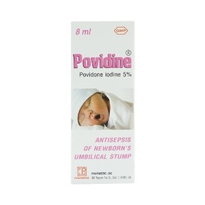 Dung dịch dùng ngoài Povidine Iodine 5% Pharmedic sát trùng cuống rốn trẻ sơ sinh (8ml)