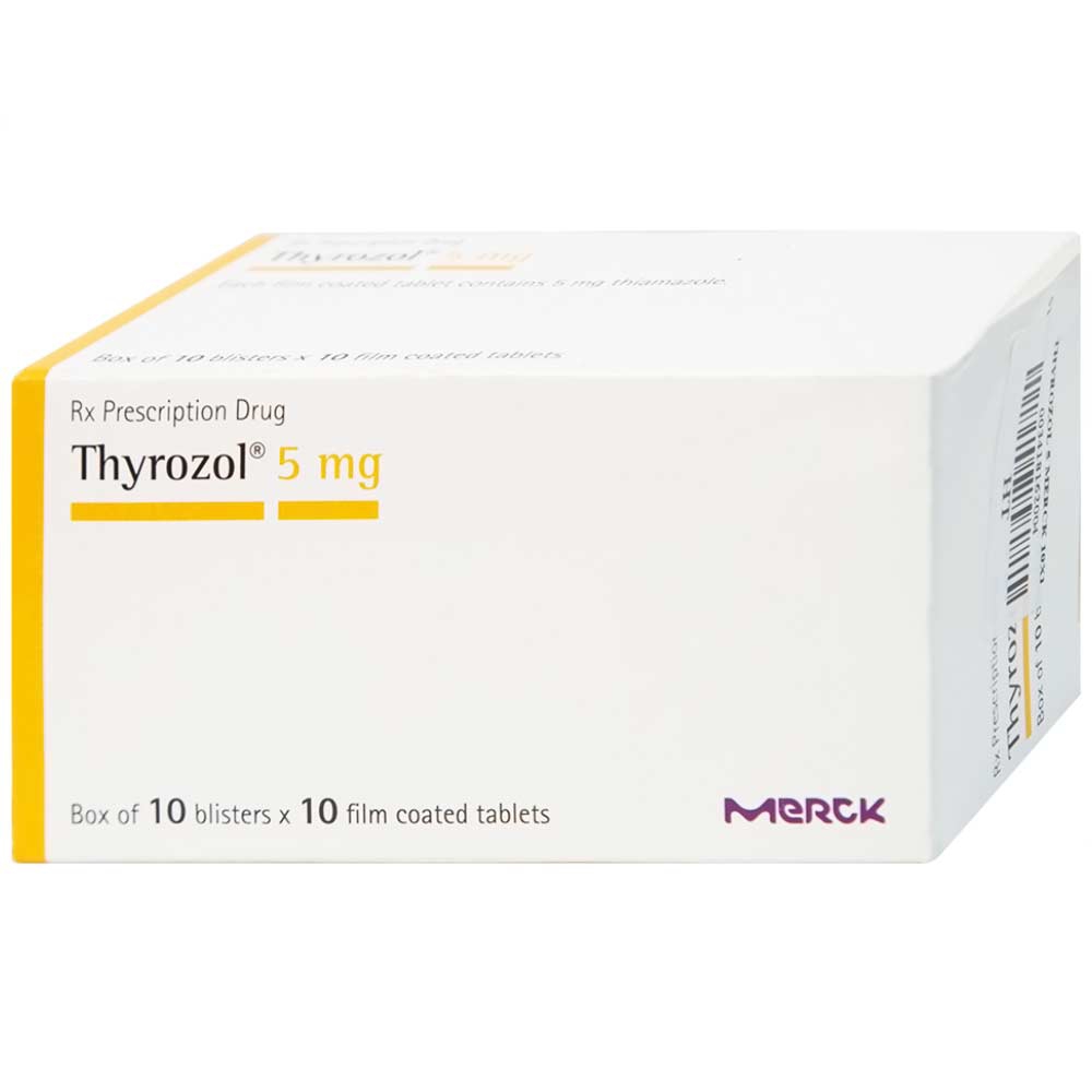 Thuốc Thyrozol 5mg Merck điều trị cường giáp (10 vỉ x 10 viên)