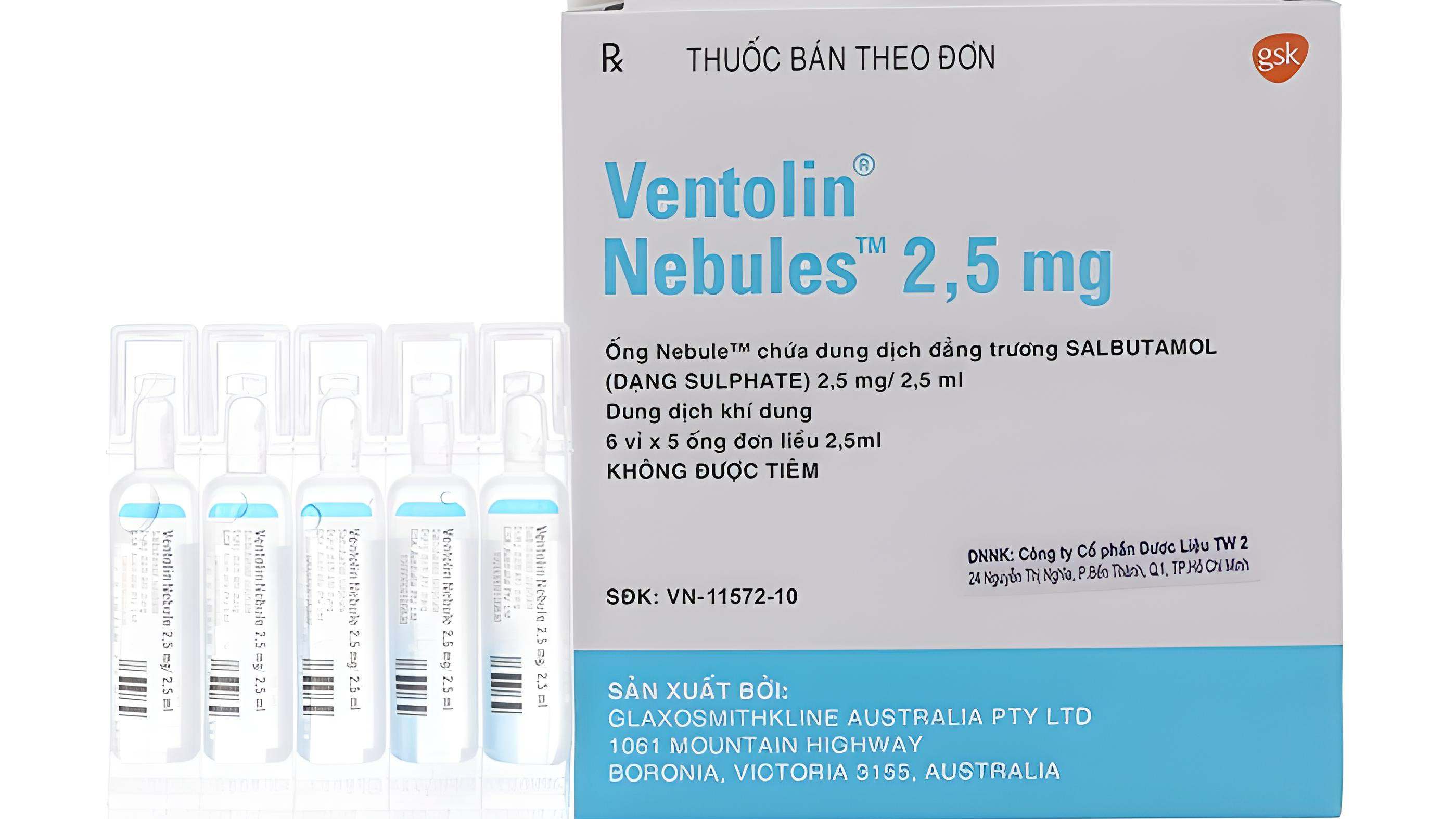 Ventolin nebules 2 5mg có hoạt chất chính là gì?
