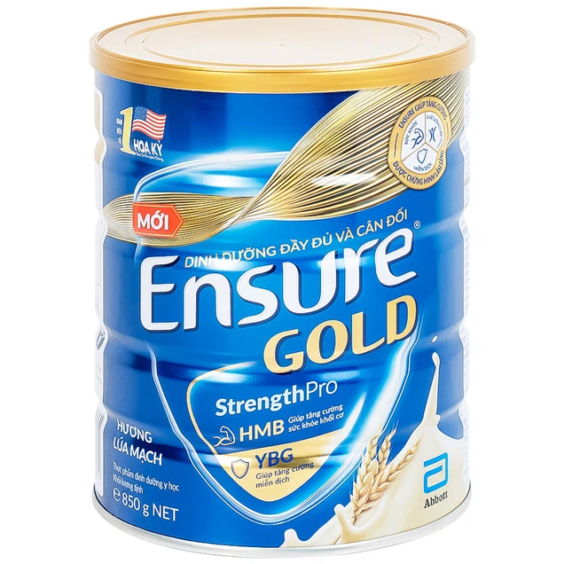 Sữa Abbott Ensure Gold StrengthPro hương lúa mạch phục hồi và tăng cường sức khỏe (850g)
