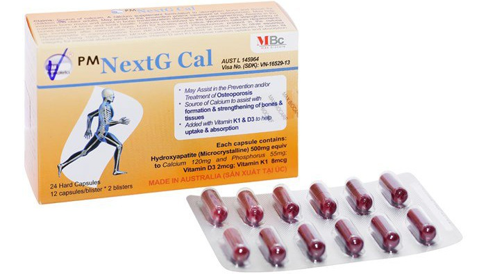 Thành phần các vitamin trong thuốc canxi NextG Cal là gì?
