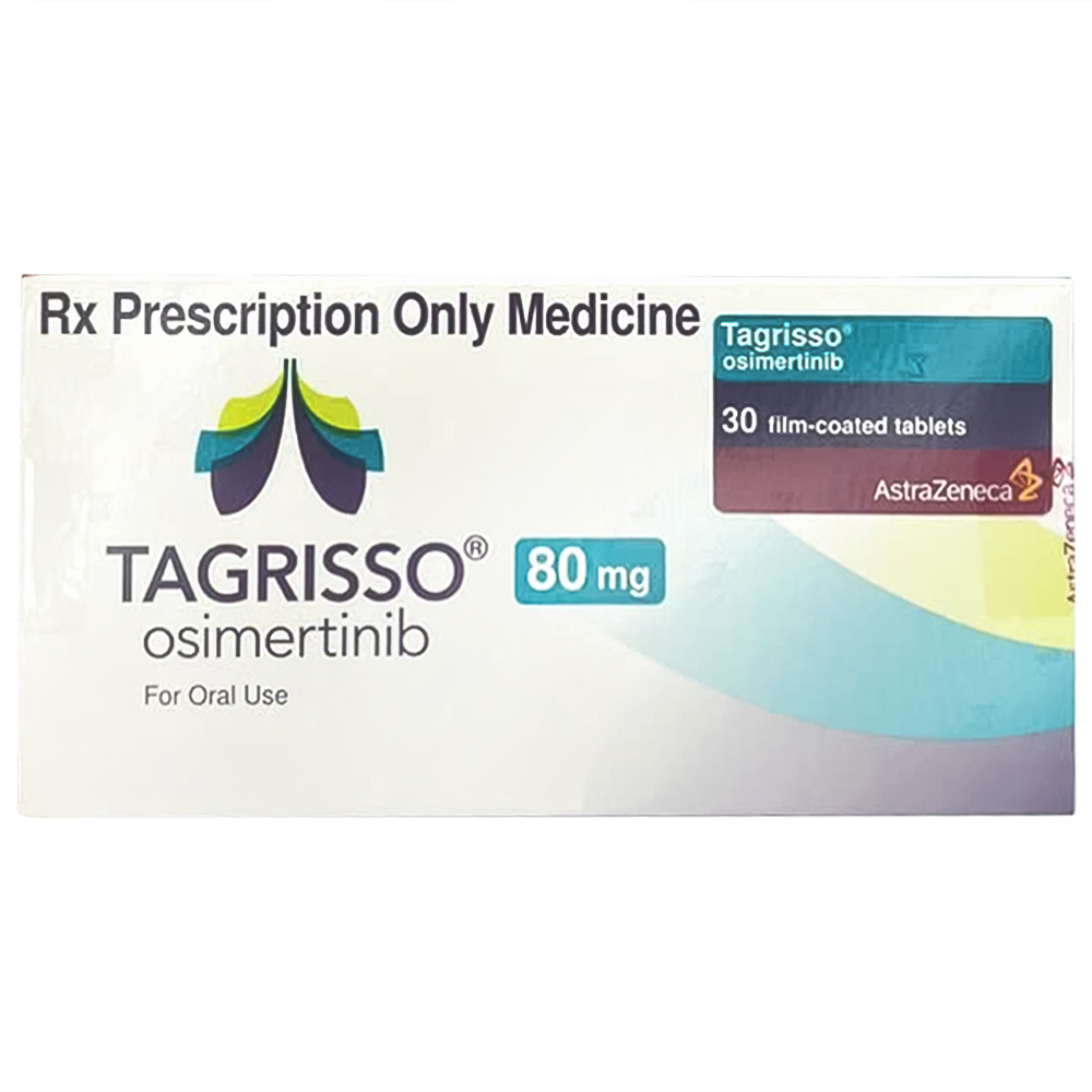 Thuốc Tagrisso 80mg AstraZeneca điều trị ung thư phổi (3 vỉ x 10 viên)