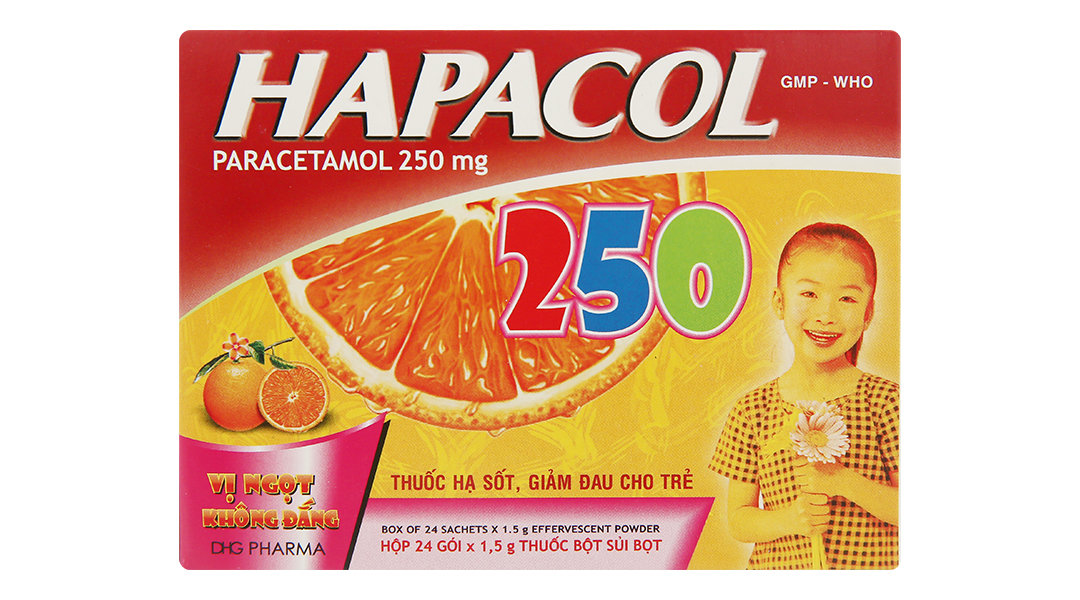 Tỷ lệ pha thuốc Hapacol 250 và nước là bao nhiêu?
