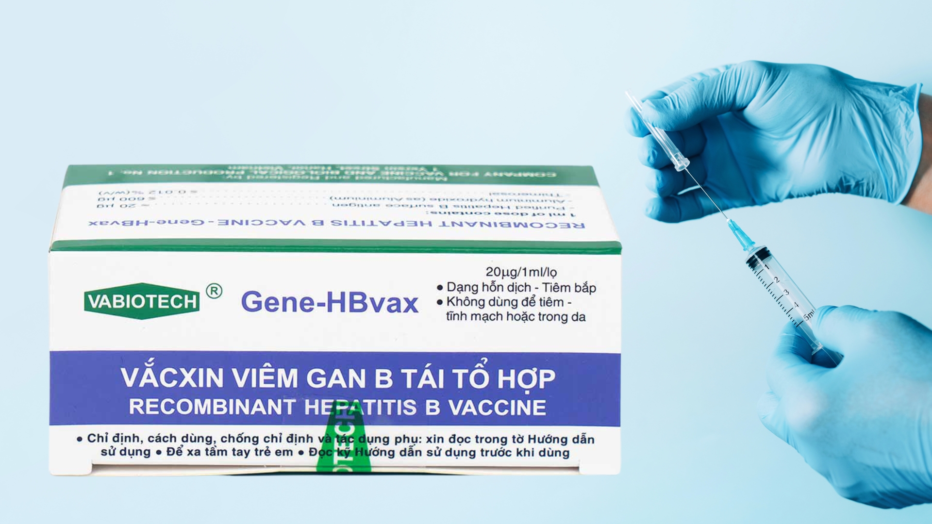 Vắc xin Gene HBvax 1ml (Việt Nam) phòng viêm gan B