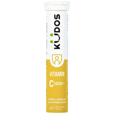 Viên sủi Kudos Vitamin C 1000mg hương chanh giúp bổ sung vitamin C cho cơ thể (20 viên) 1