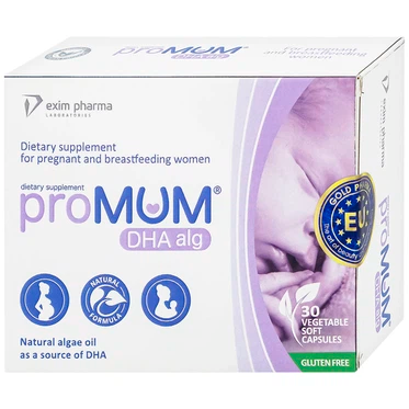 Viên uống proMUM DHA Alg bổ sung DHA cho phụ nữ có thai và cho con bú (3 vỉ x 10 viên) 1