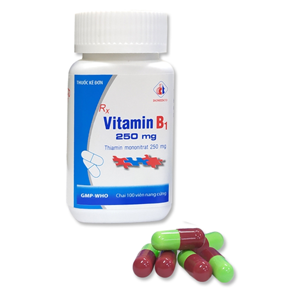 Thuốc Vitamin B1 250mg Domesco điều trị tình trạng thiếu Vitamin B1 (100 viên)