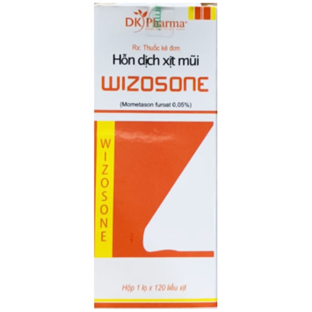 Hỗn dịch xịt mũi Wizosone DK Pharma điều trị viêm mũi dị ứng, polyp mũi (120 liều xịt)