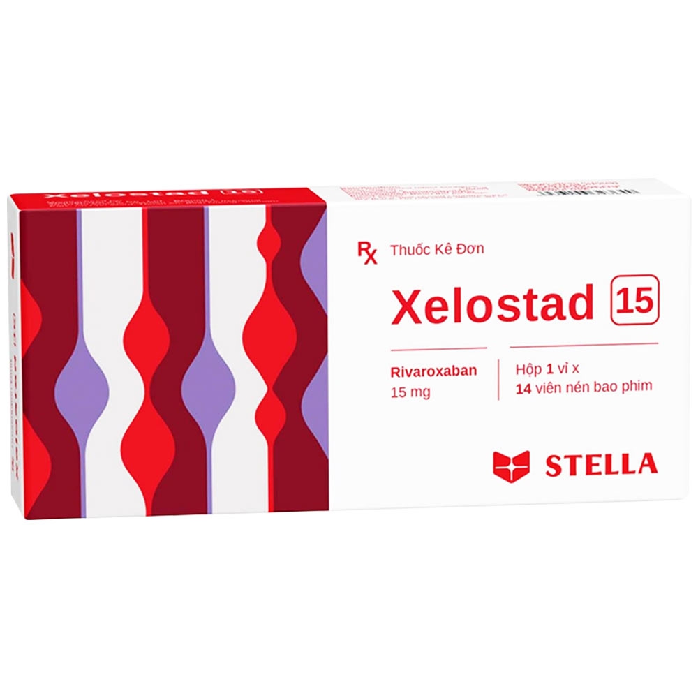 Thuốc Xelostad 15 Stella dự phòng đột quỵ, thuyên tắc mạch toàn thân (1 vỉ x 14 viên)