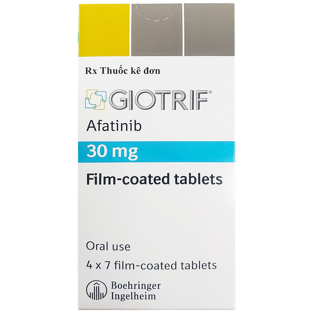 Thuốc Giotrif 30mg Boehringer điều trị ung thư phổi (4 vỉ x 7 viên)