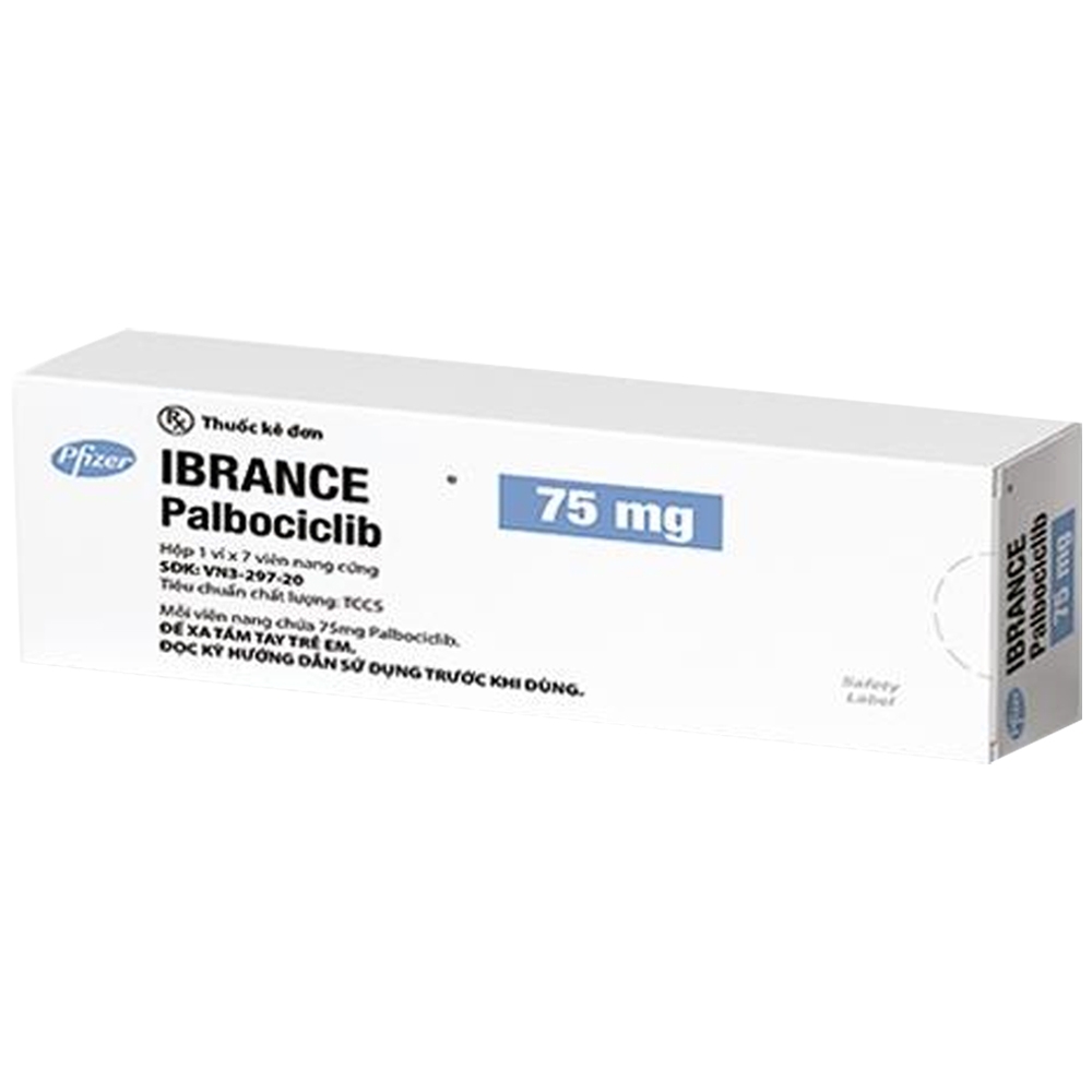 Hình ảnh Thuốc Ibrance 75mg Pfizer cản trở sự phát triển, lan rộng các tế bào ung thư (7 viên)