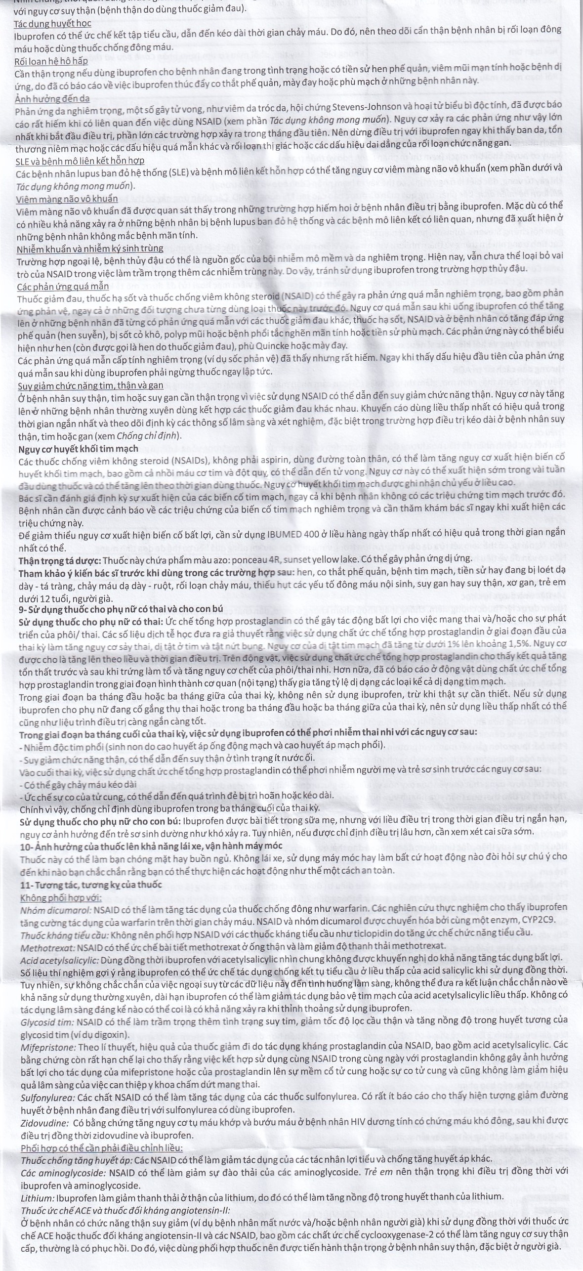 Hình ảnh Thuốc Ibumed 400 Glomed giảm đau do cảm cúm, cảm lạnh, viêm khớp dạng thấp (10 vỉ x 10 viên)