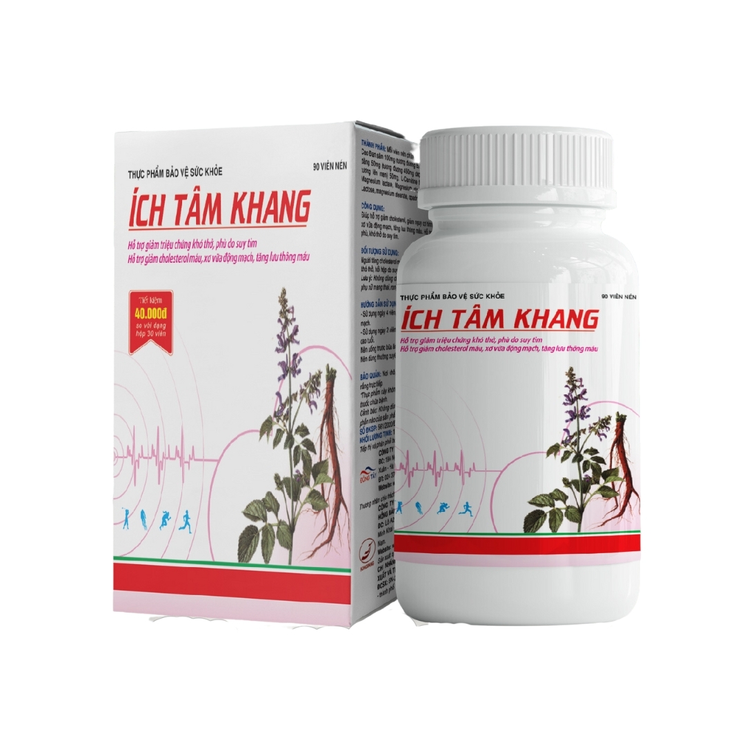 Hình ảnh Viên uống Ích Tâm Khang Đông Tây hỗ trợ giảm cholestorone máu (2 lọ x 90 viên)