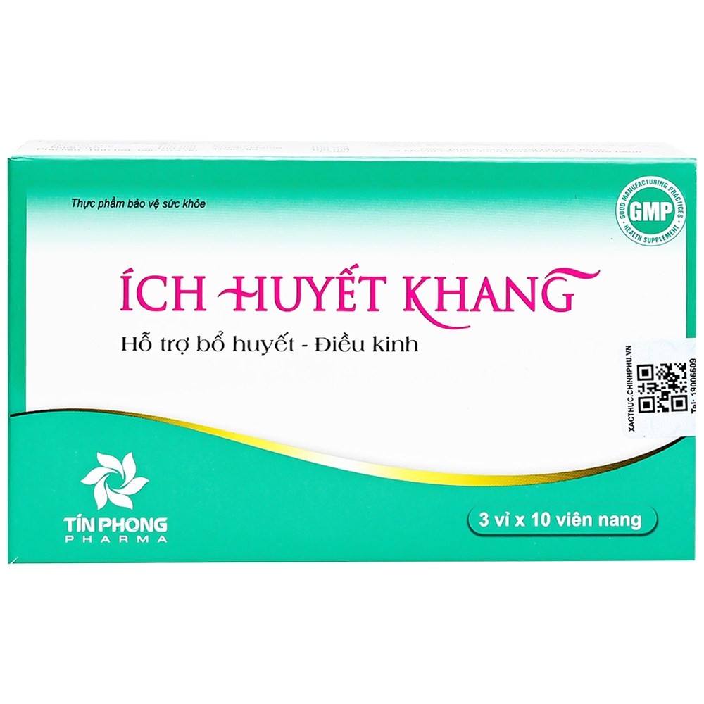 Hình ảnh Ích Huyết Khang Tín Phong Pharma hỗ trợ bổ huyết, hỗ trợ điều kinh (3 vỉ x 10 viên)