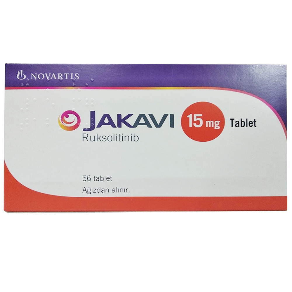 Hình ảnh Thuốc Jakavi 15mg Novartis điều trị bệnh nhân bị xơ tủy xương (4 vỉ x 14 viên)