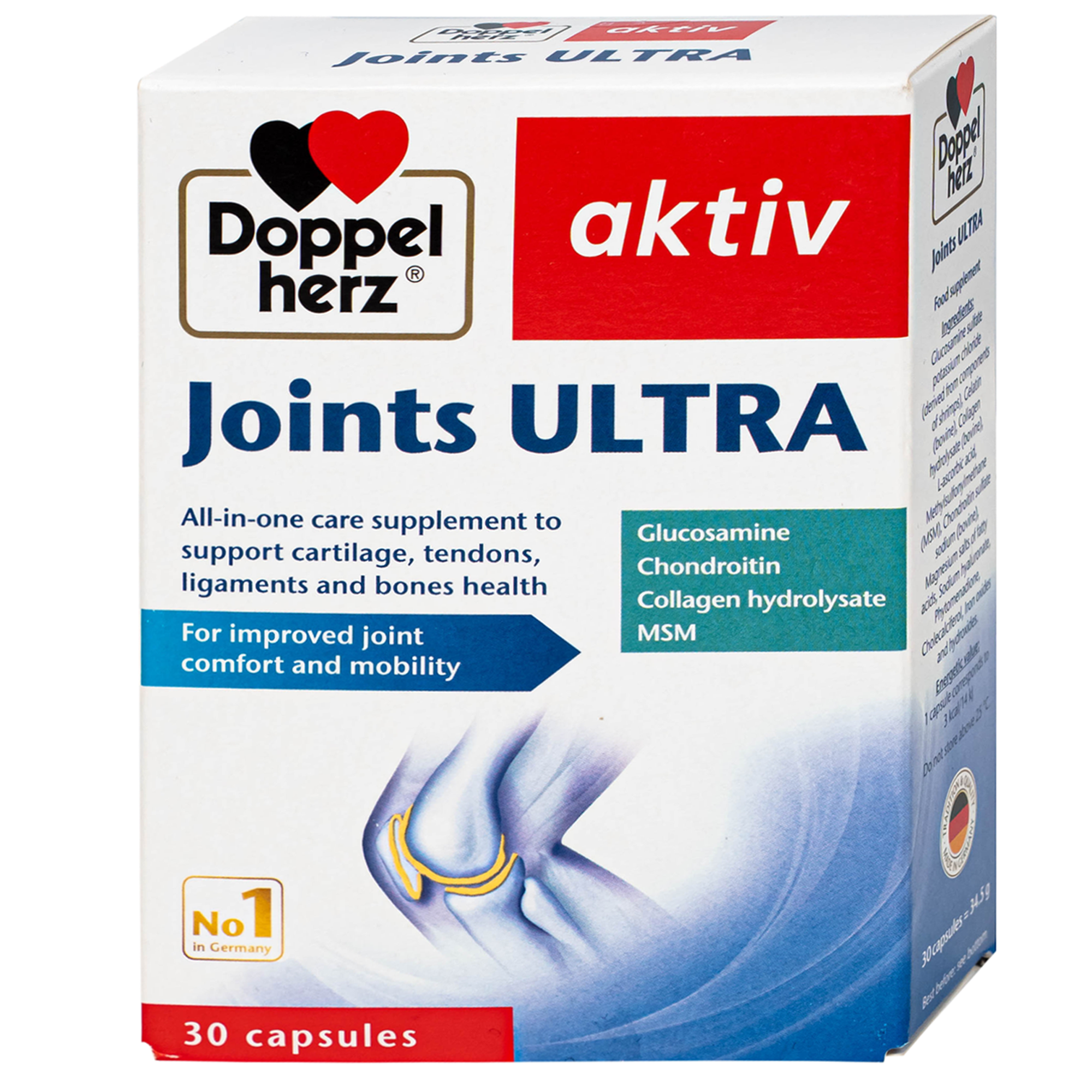 Hình ảnh Viên uống hỗ trợ tăng tiết dịch khớp Joints Ultra Doppelherz (3 vỉ x 10 viên)