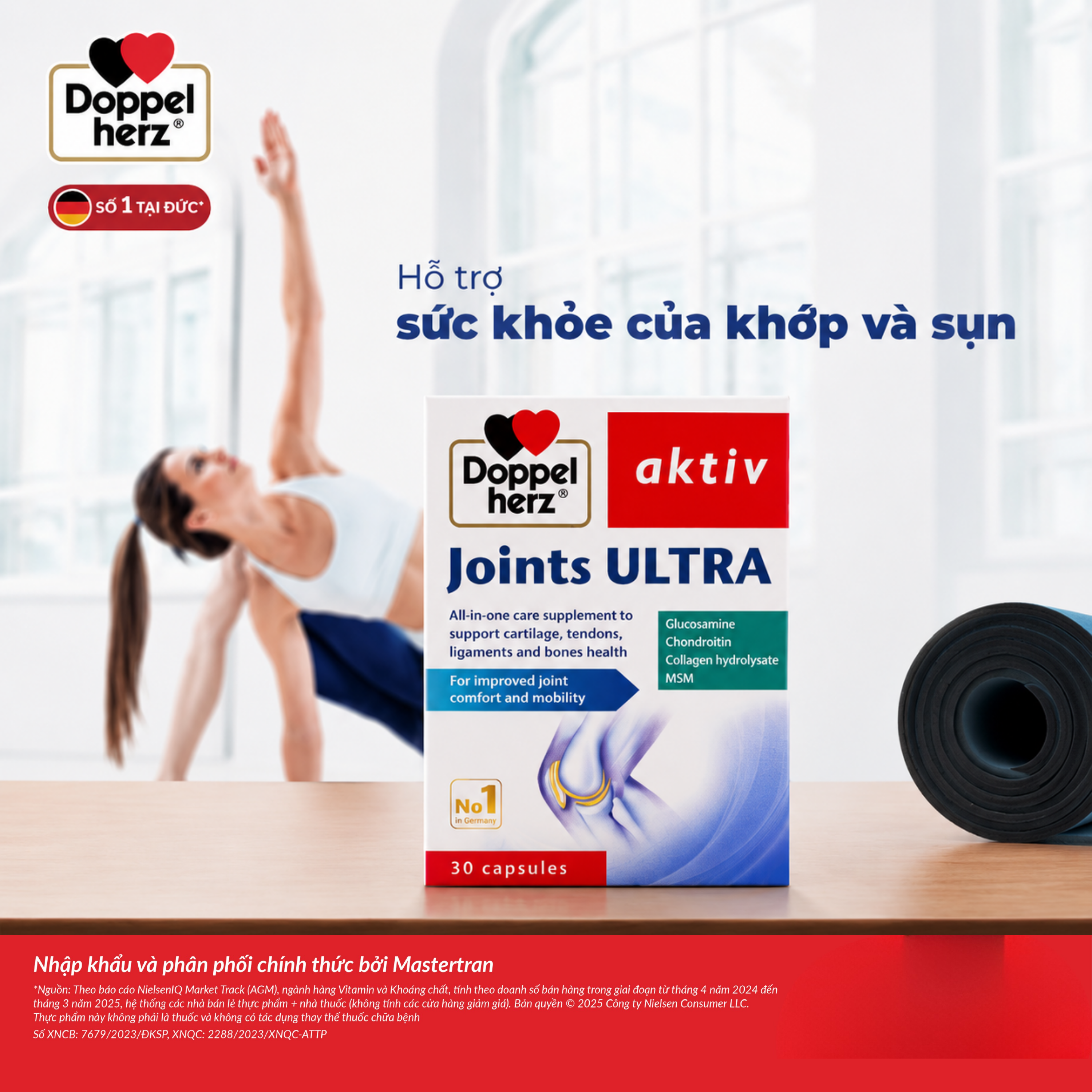 Hình ảnh Viên uống hỗ trợ tăng tiết dịch khớp Joints Ultra Doppelherz (3 vỉ x 10 viên)
