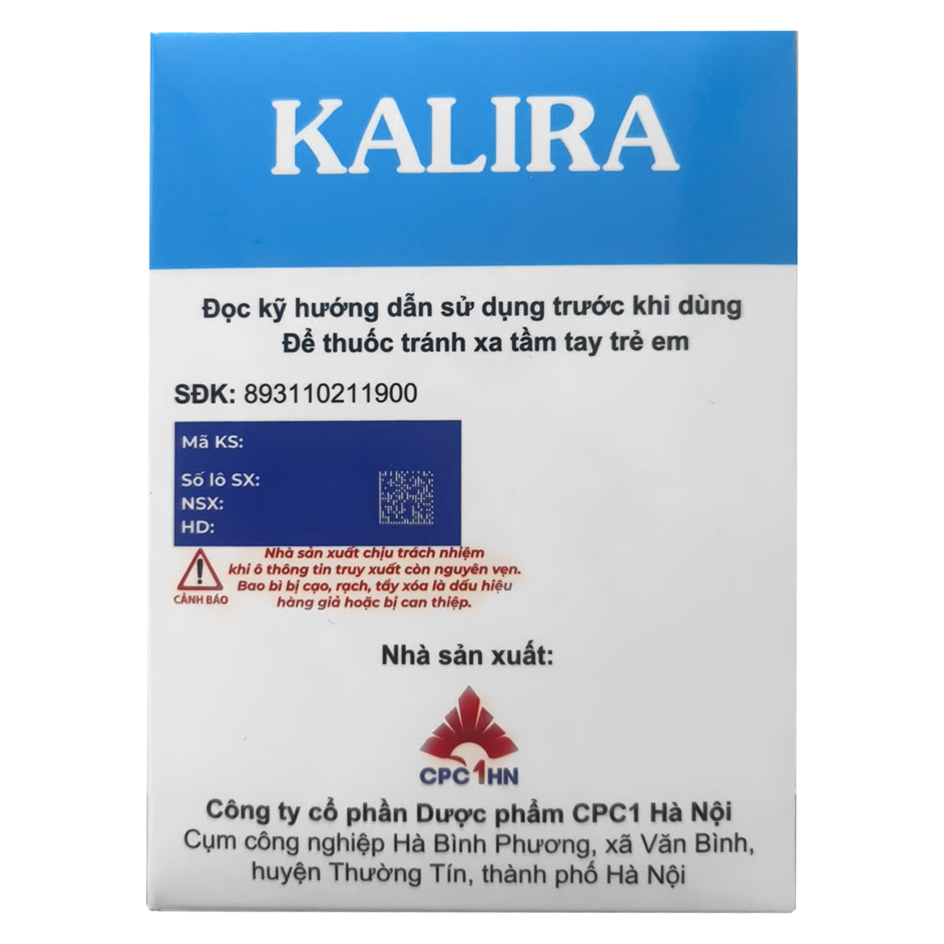 Hình ảnh Thuốc Kalira CPC1 điều trị tăng kali trong máu do suy thận (20 gói x 5g)