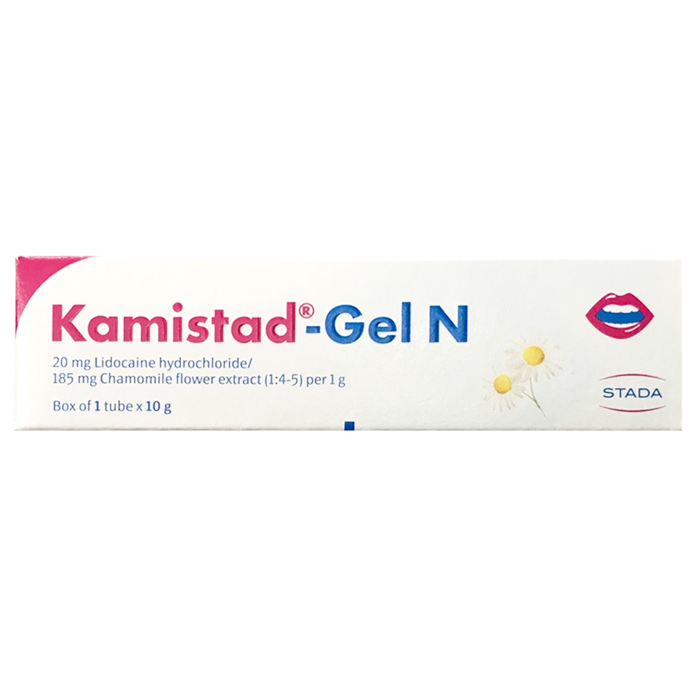 Hình ảnh Nhũ tương Kamistad-Gel N Stada điều trị viêm, đau ở niêm mạc miệng và môi (10g)