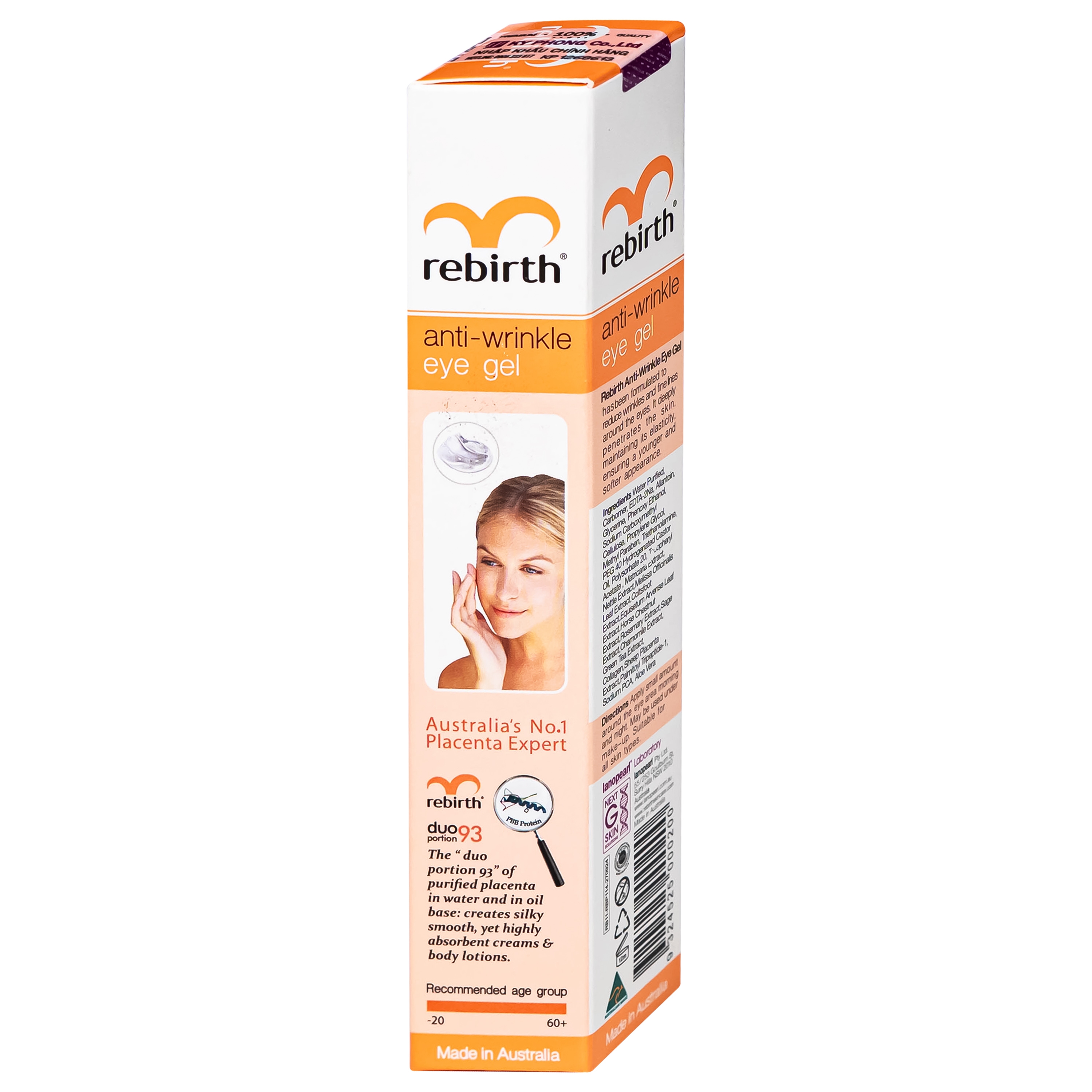 Hình ảnh Kem bôi Rebirth Anti-Wrinkle Eye Gel giảm vết nhăn quanh vùng mắt và chống thâm vùng mắt (30g)