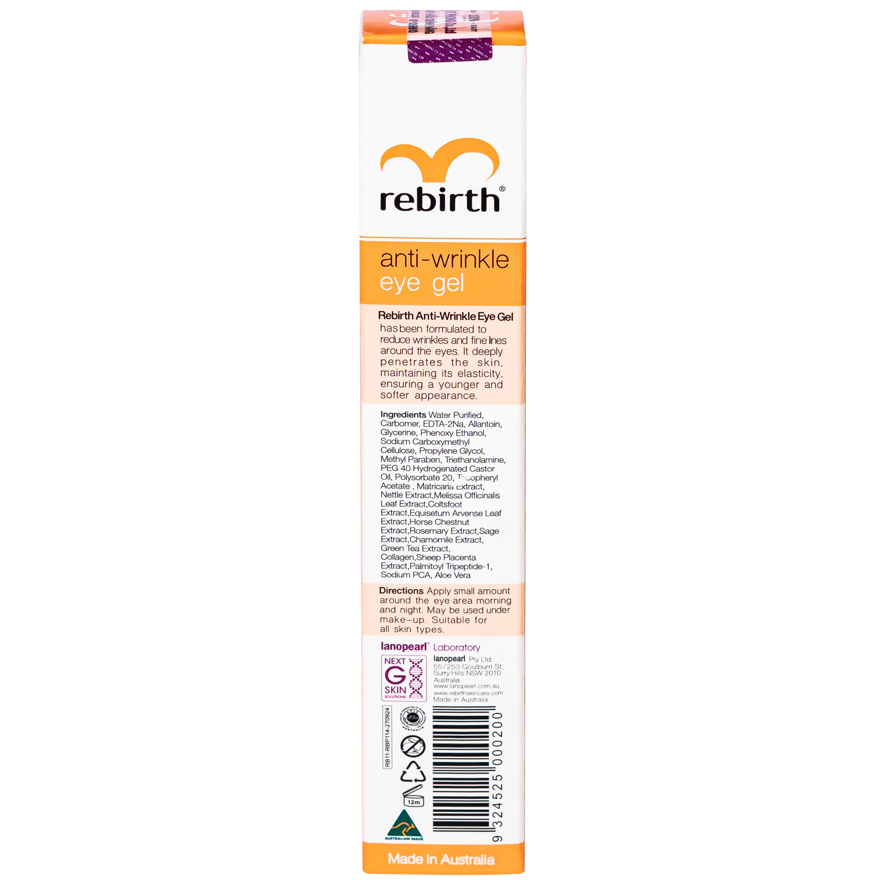 Hình ảnh Kem bôi Rebirth Anti-Wrinkle Eye Gel giảm vết nhăn quanh vùng mắt và chống thâm vùng mắt (30g)