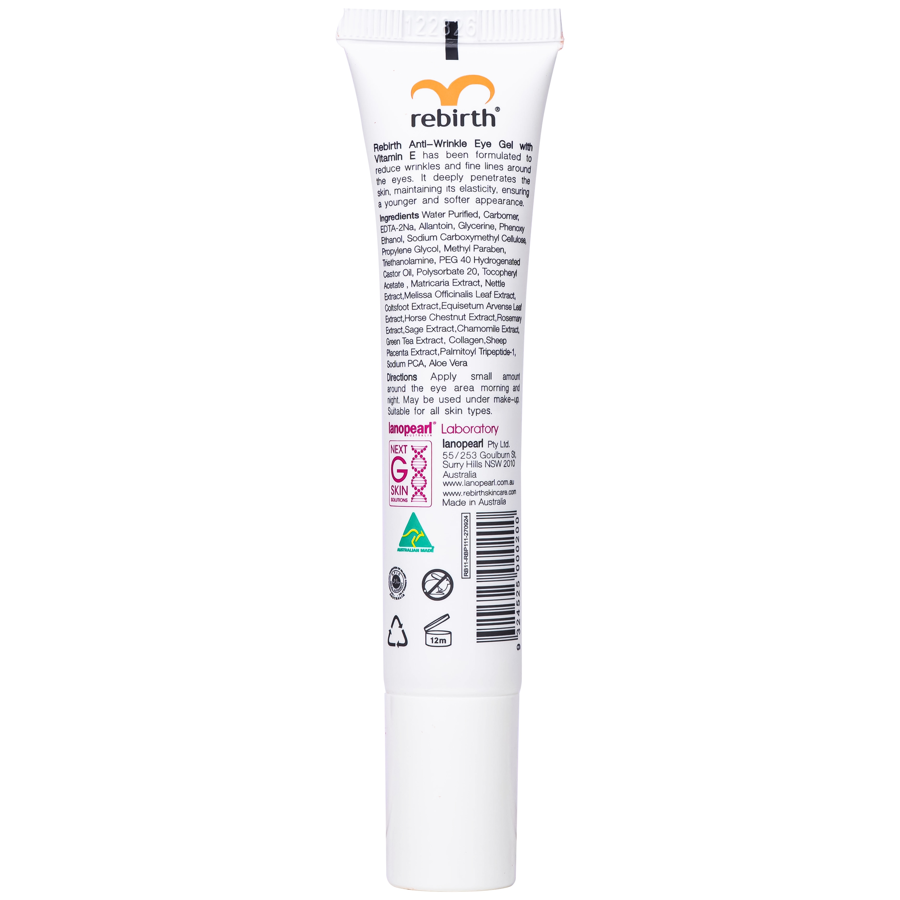 Hình ảnh Kem bôi Rebirth Anti-Wrinkle Eye Gel giảm vết nhăn quanh vùng mắt và chống thâm vùng mắt (30g)