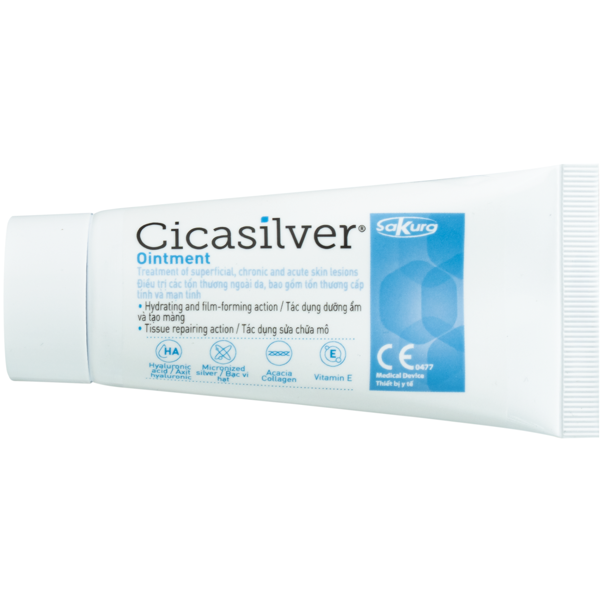 Hình ảnh Kem bôi vết thương Cicasilver Ointment 50ml hỗ trợ điều trị các vết thương hở cấp và mãn tính