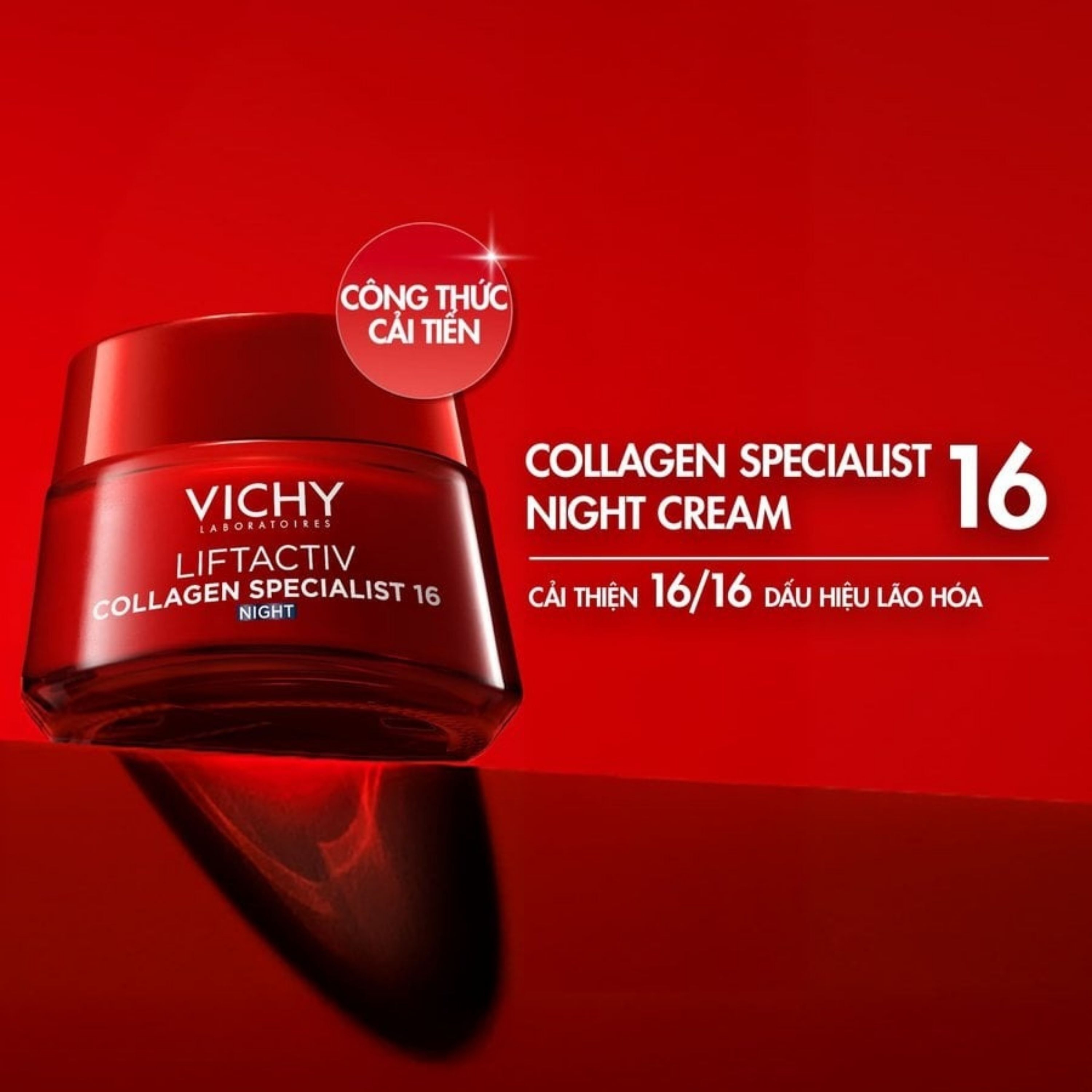 Hình ảnh Kem bôi Vichy Liftactiv Collagen Specialist Night dưỡng sáng, ngừa lão hóa (50ml)