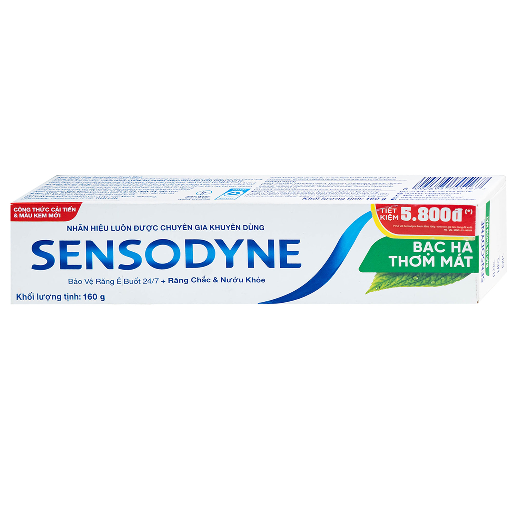 Hình ảnh Kem đánh răng Sensodyne fresh mint bạc hà thơm mát (160g)