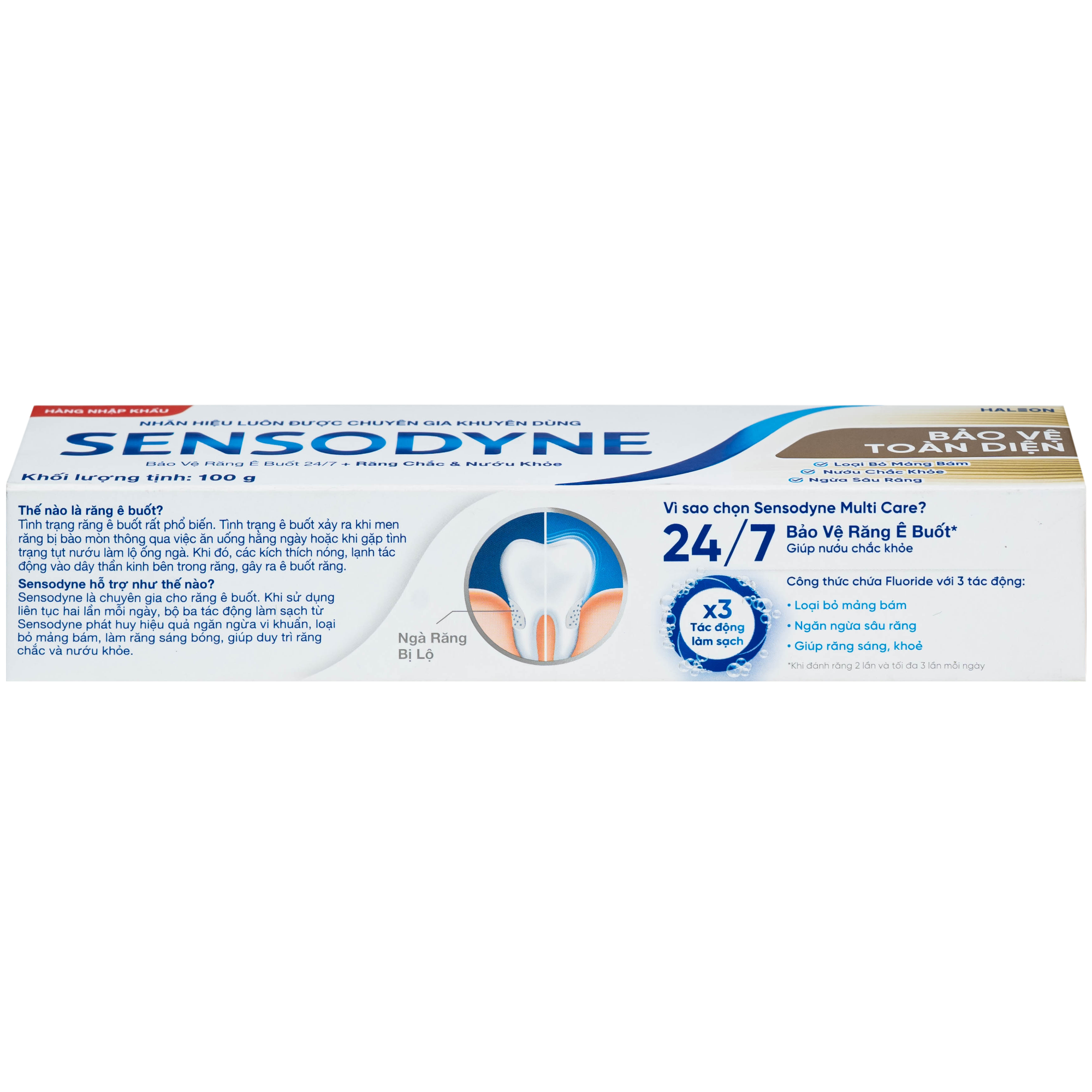 Hình ảnh Kem đánh răng Sensodyne multi care bảo vệ toàn diện giúp răng chắc, nướu khỏe, bảo vệ răng ê buốt (100g)