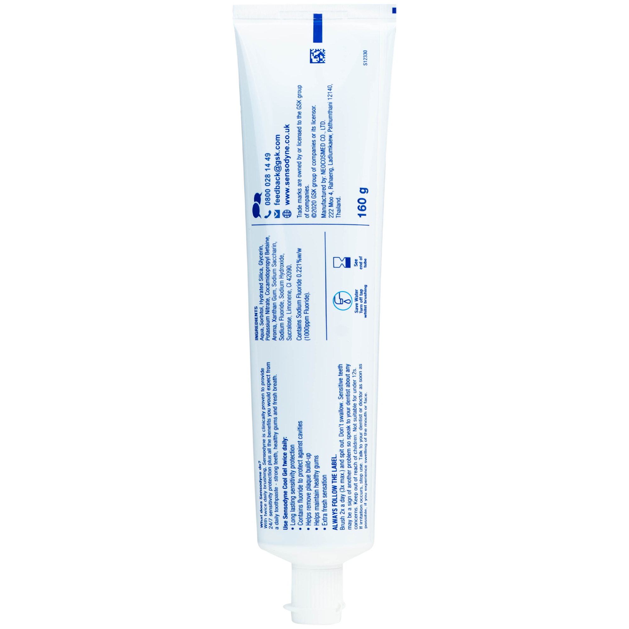 Hình ảnh Kem đánh răng Sensodyne cool gel mát lạnh, bảo vệ răng ê buốt (160g)