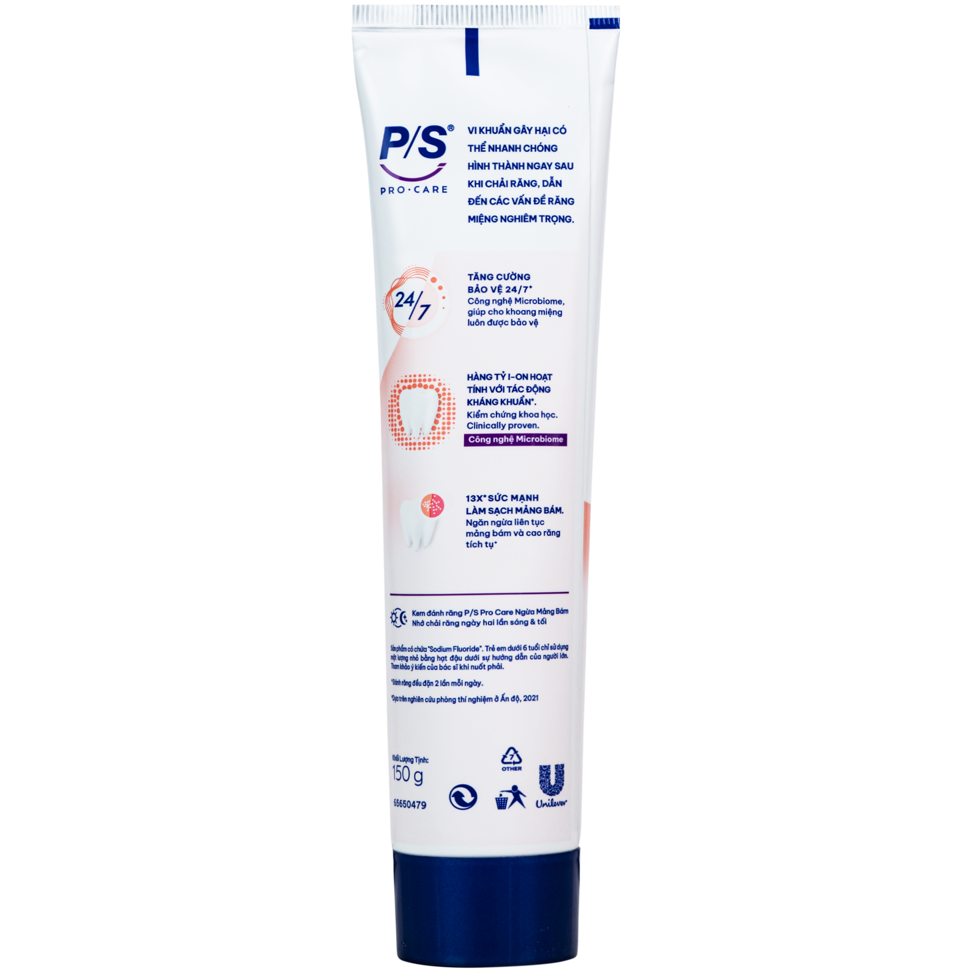 Hình ảnh Kem Đánh Răng P/S Tăng Cường Bảo Vệ 247 Ngừa Mảng Bám (150g)