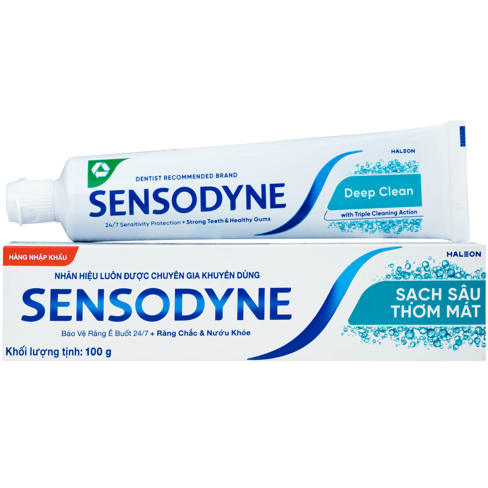 Hình ảnh Kem đánh răng Sensodyne deep clean sạch sâu thơm mát (100g)