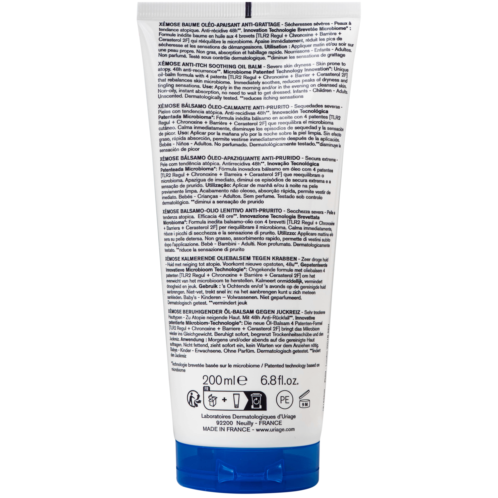 Hình ảnh Kem dưỡng ẩm giảm ngứa, làm dịu da Uriage Xémose Baume Oléo-Apaisant (Hộp 200ml)