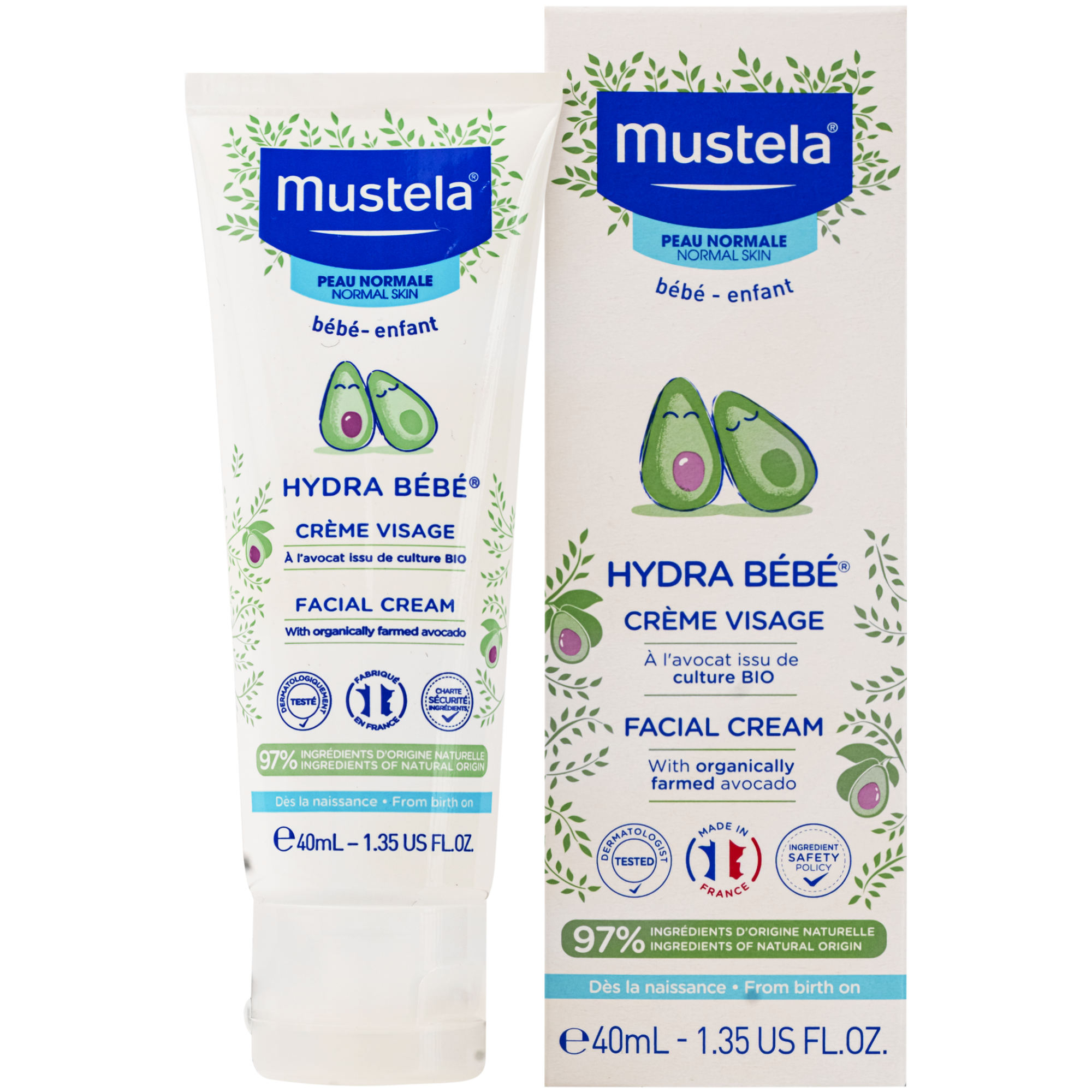 Hình ảnh Kem dưỡng da mặt cho bé Mustela Hydra Bebe Facial Cream (40ml)