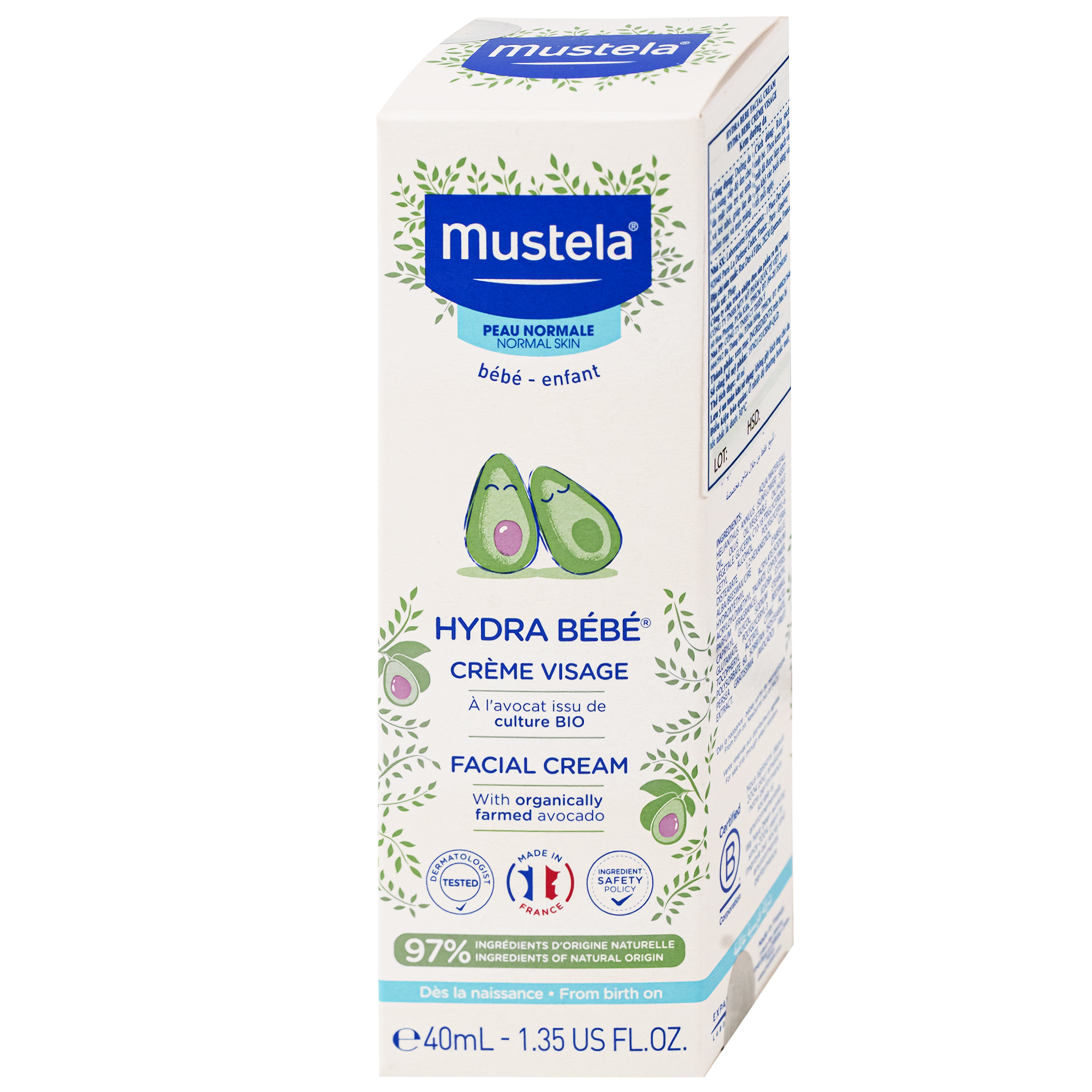 Hình ảnh Kem dưỡng da mặt cho bé Mustela Hydra Bebe Facial Cream (40ml)
