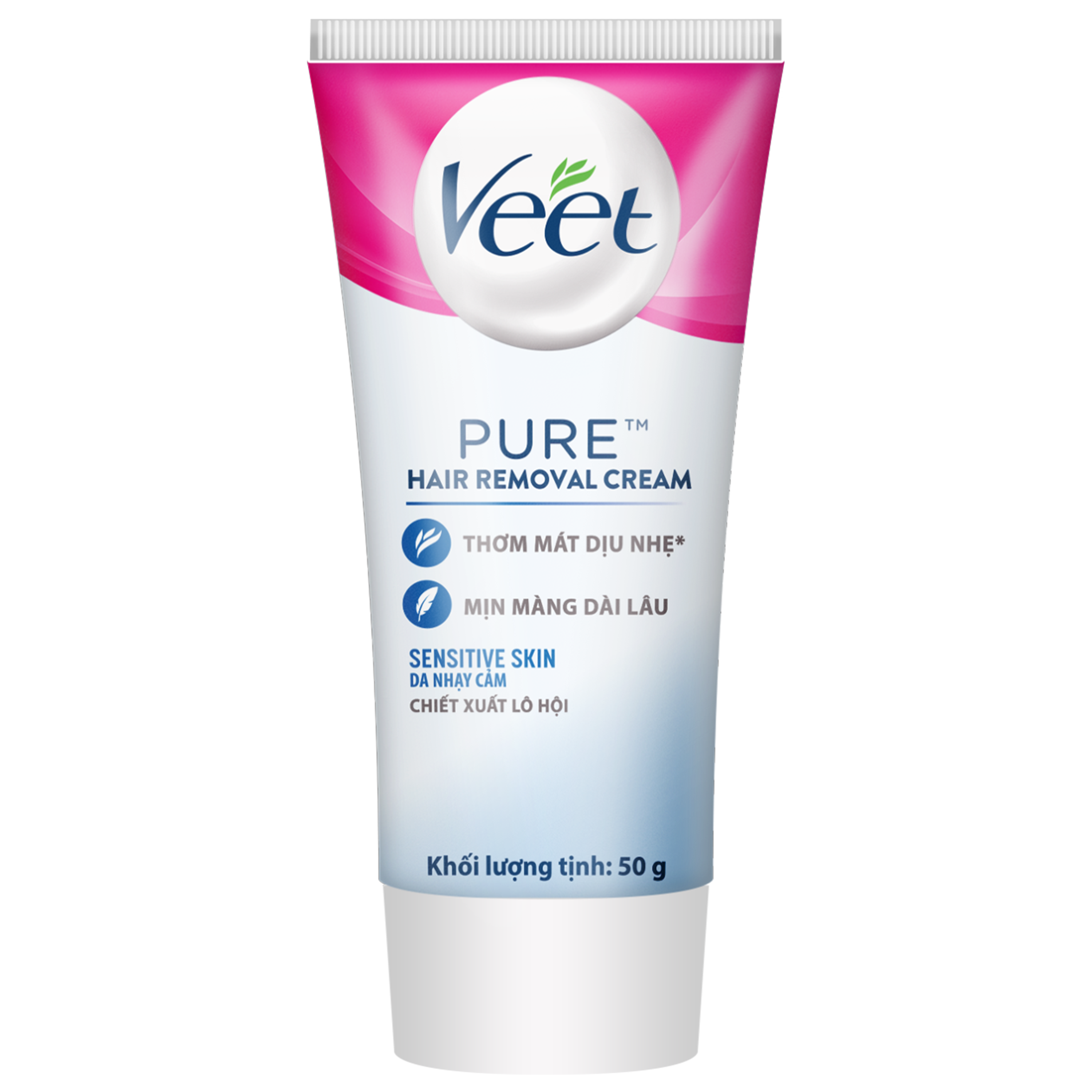 Hình ảnh Kem tẩy lông Veet Silk & Fresh Aloe Vera & Vitamin E cho da nhạy cảm (50g)