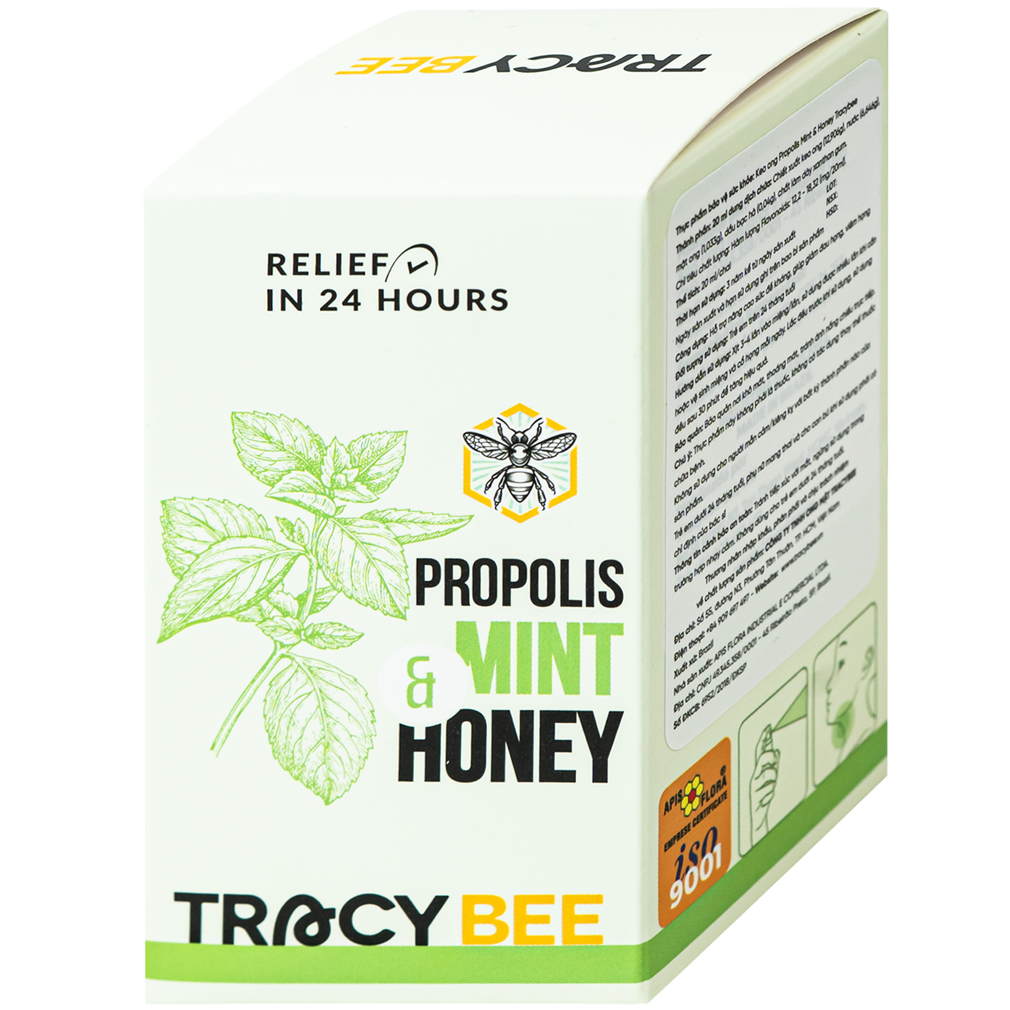 Hình ảnh Keo ong giúp giảm viêm họng Propolis Mint & Honey Tracybee (20ml)