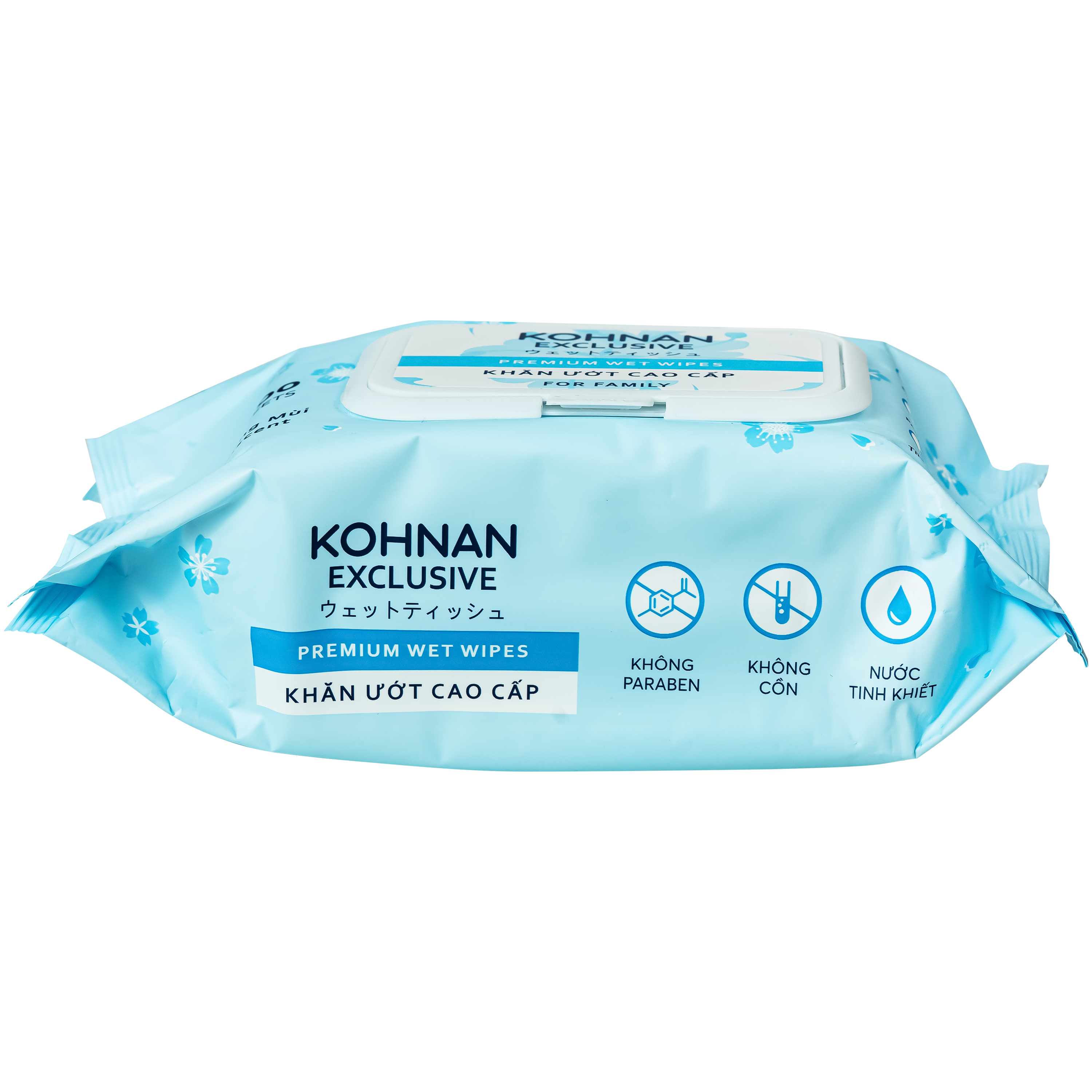 Hình ảnh Khăn giấy ướt Kohnan không hương, không cồn, không paraben (gói 100 tờ)