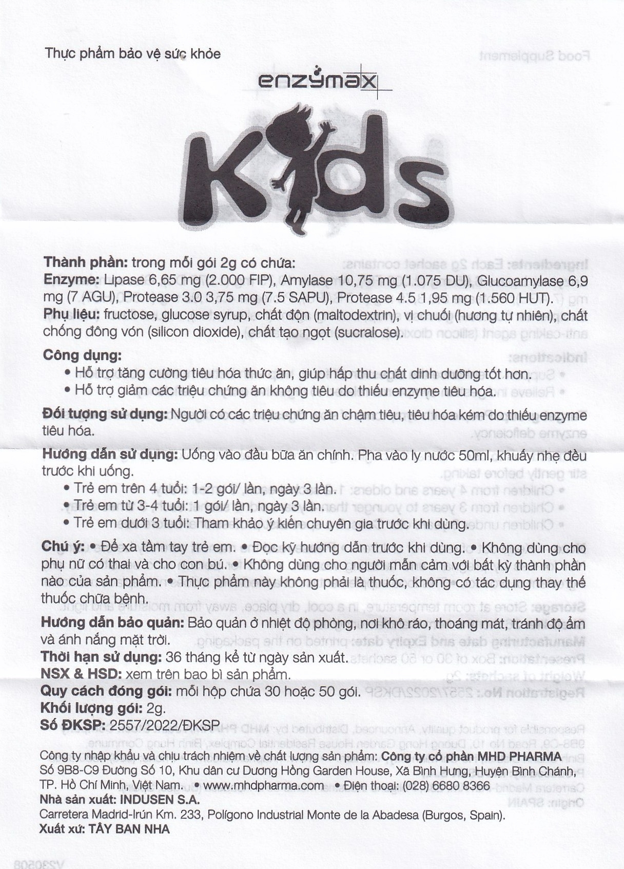 Hình ảnh Bột Enzymax Kids hỗ trợ tăng cường tiêu hóa thức ăn (30 gói)