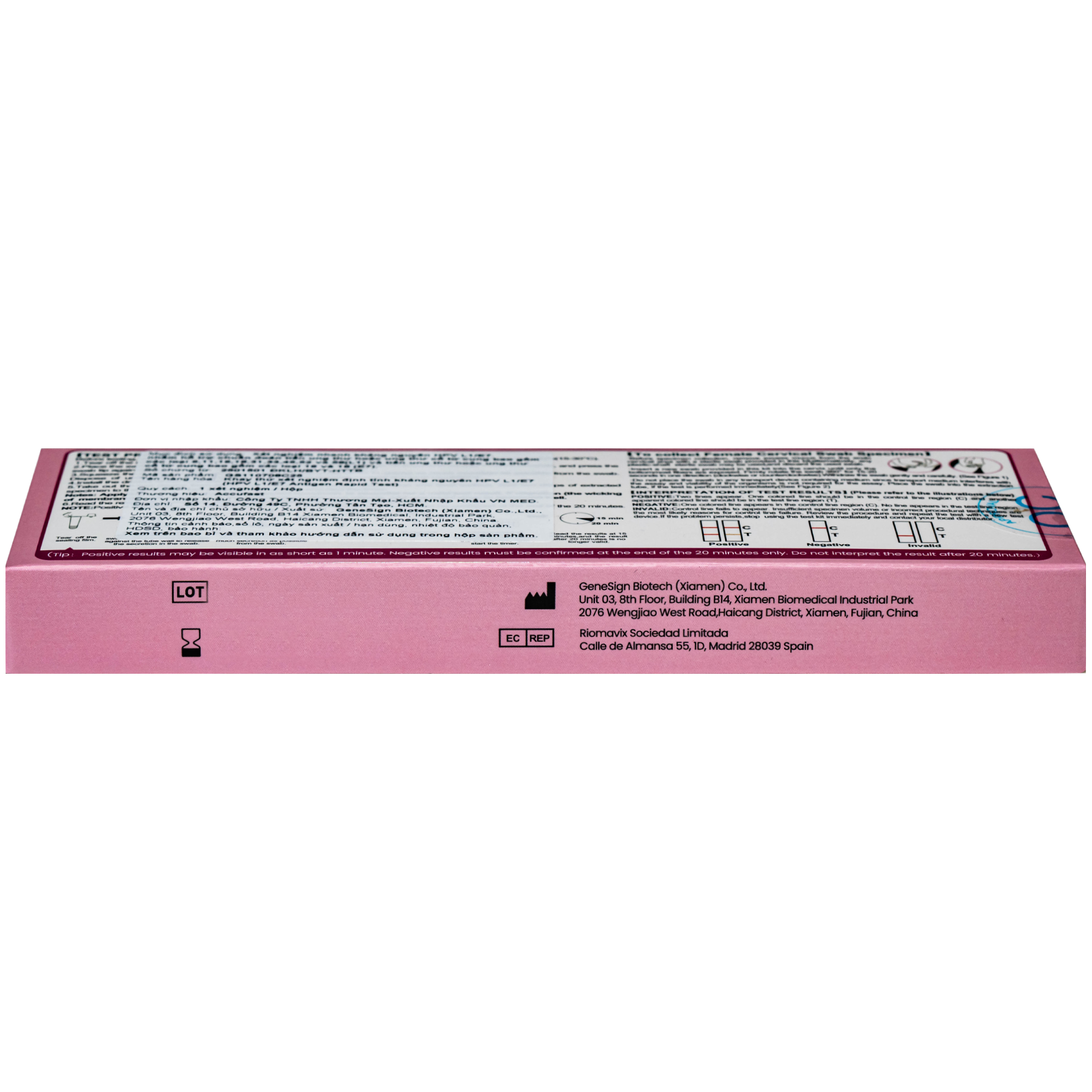 Hình ảnh Kit test HPV Accufast L1/E7 giúp phát hiện sớm nguy cơ ung thư cổ tử cung (1 kít)
