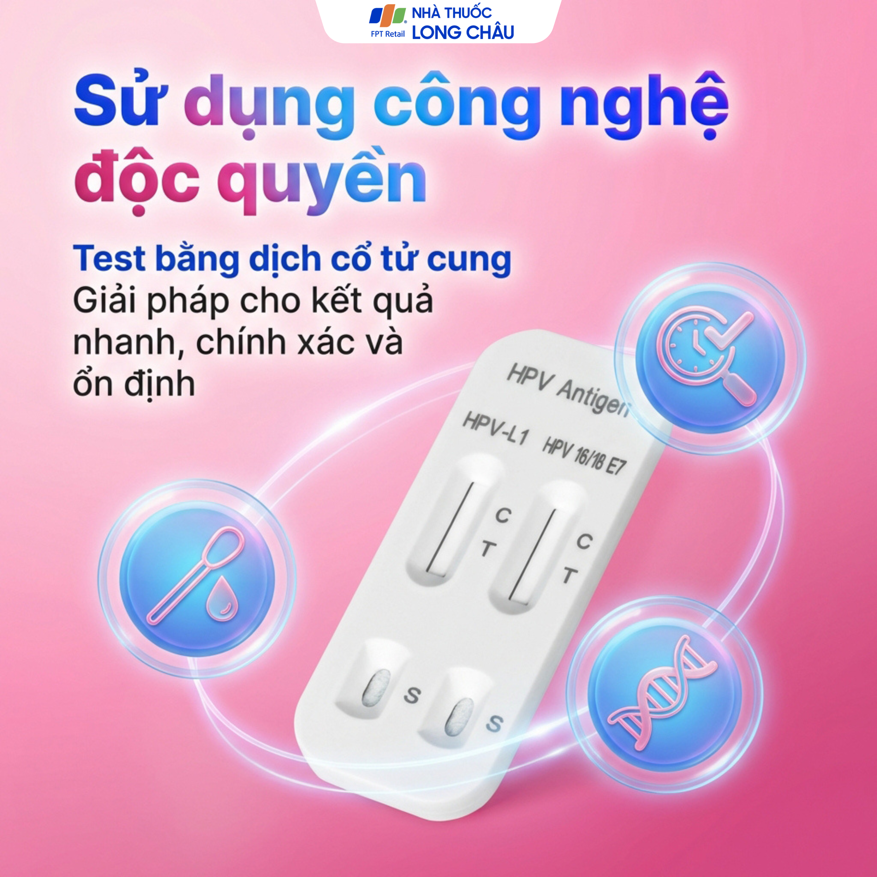 Hình ảnh Kit test HPV Accufast L1/E7 giúp phát hiện sớm nguy cơ ung thư cổ tử cung (25 kít)