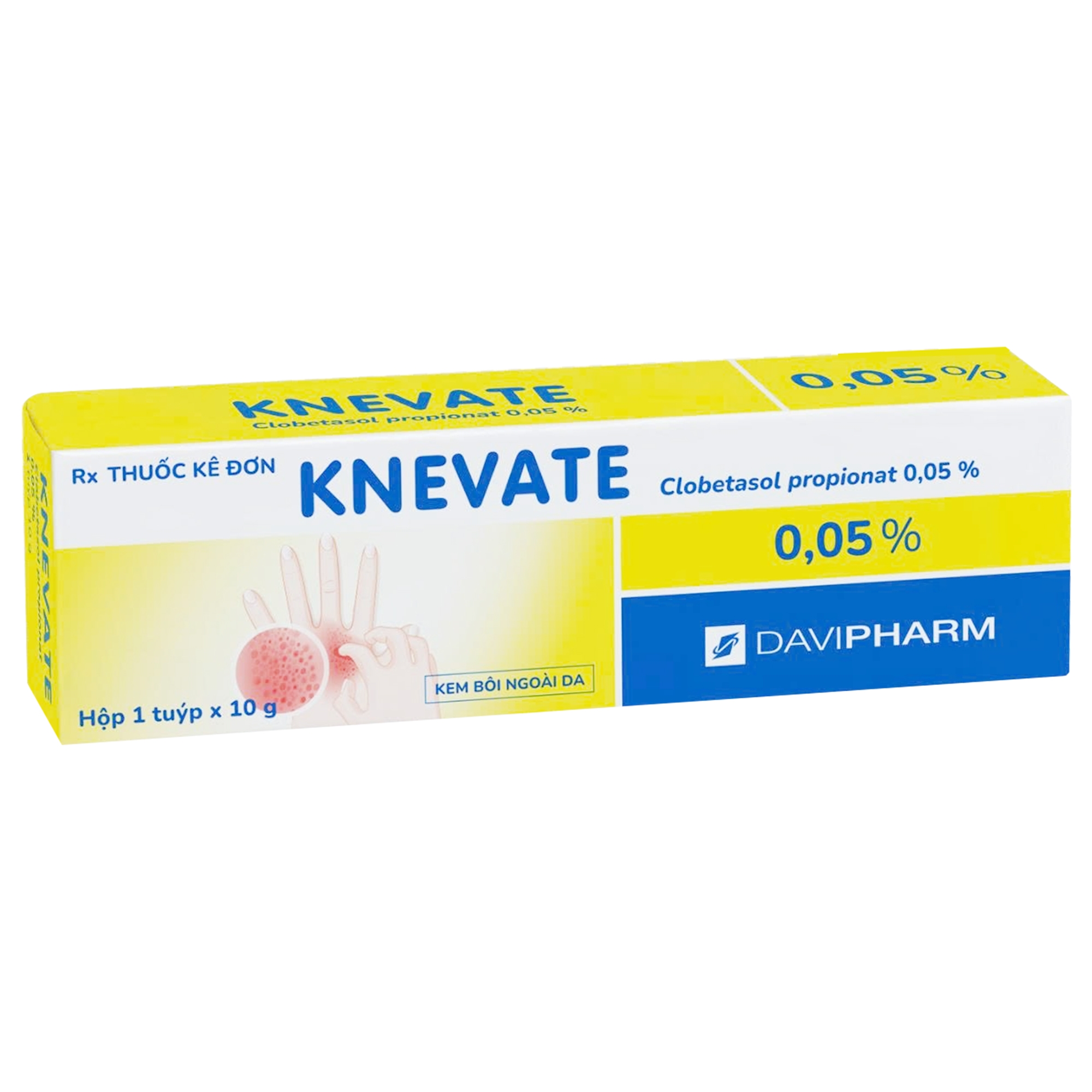 Hình ảnh Kem bôi da Knevate DaviPharm điều trị tình trạng ngứa, vẩy nến, da đóng vảy, mẩn đỏ (10g)