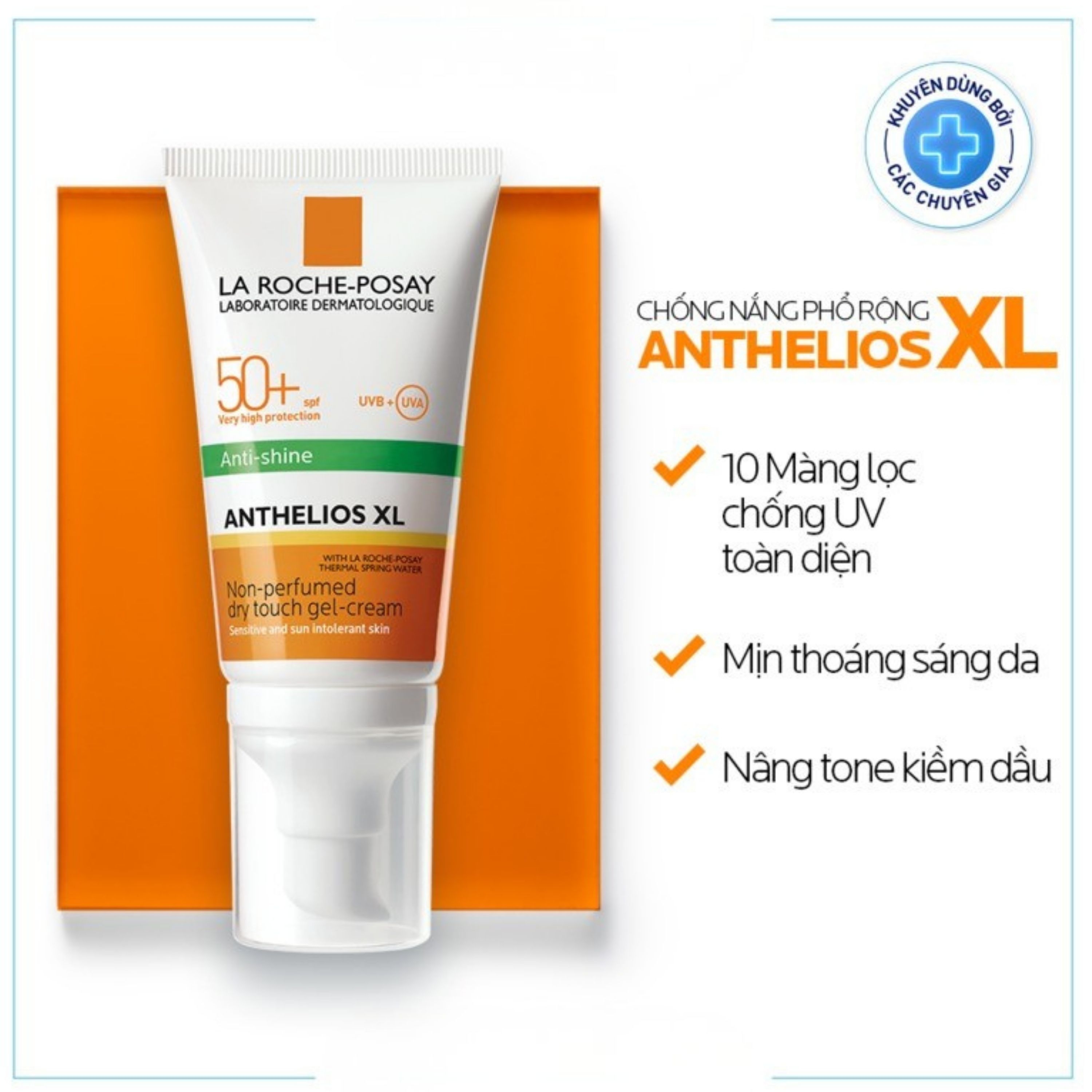 Hình ảnh Kem chống nắng giảm bóng nhờn La Roche-posay Laboratoire Dermatologique Anthelios Xl Anti-shine Non-perfumed Dry Touch Gel-cream SPF 50+ PA++++ 50ml